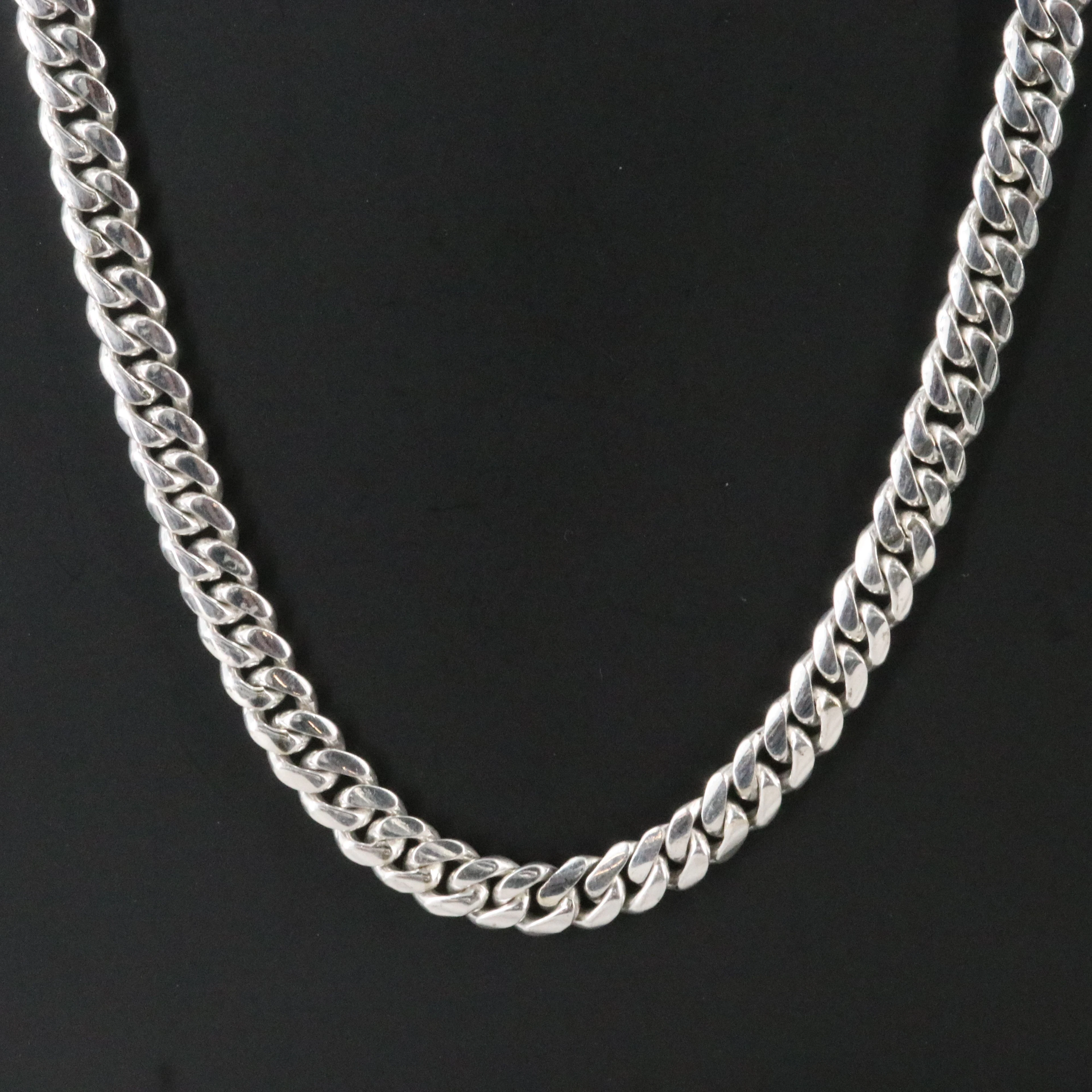 Fine Silver Curb Link Necklace