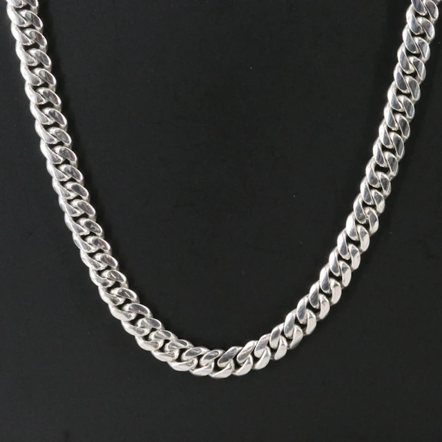 Fine Silver Curb Link Necklace