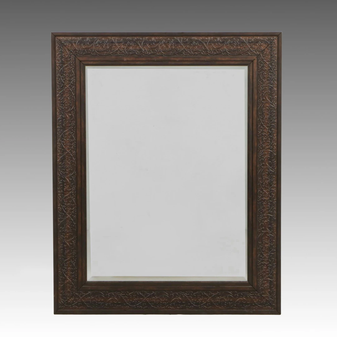 Beveled Wall Mirror with Filigree Frame