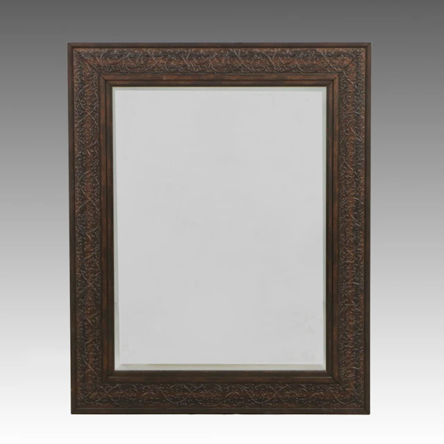 Beveled Wall Mirror with Filigree Frame