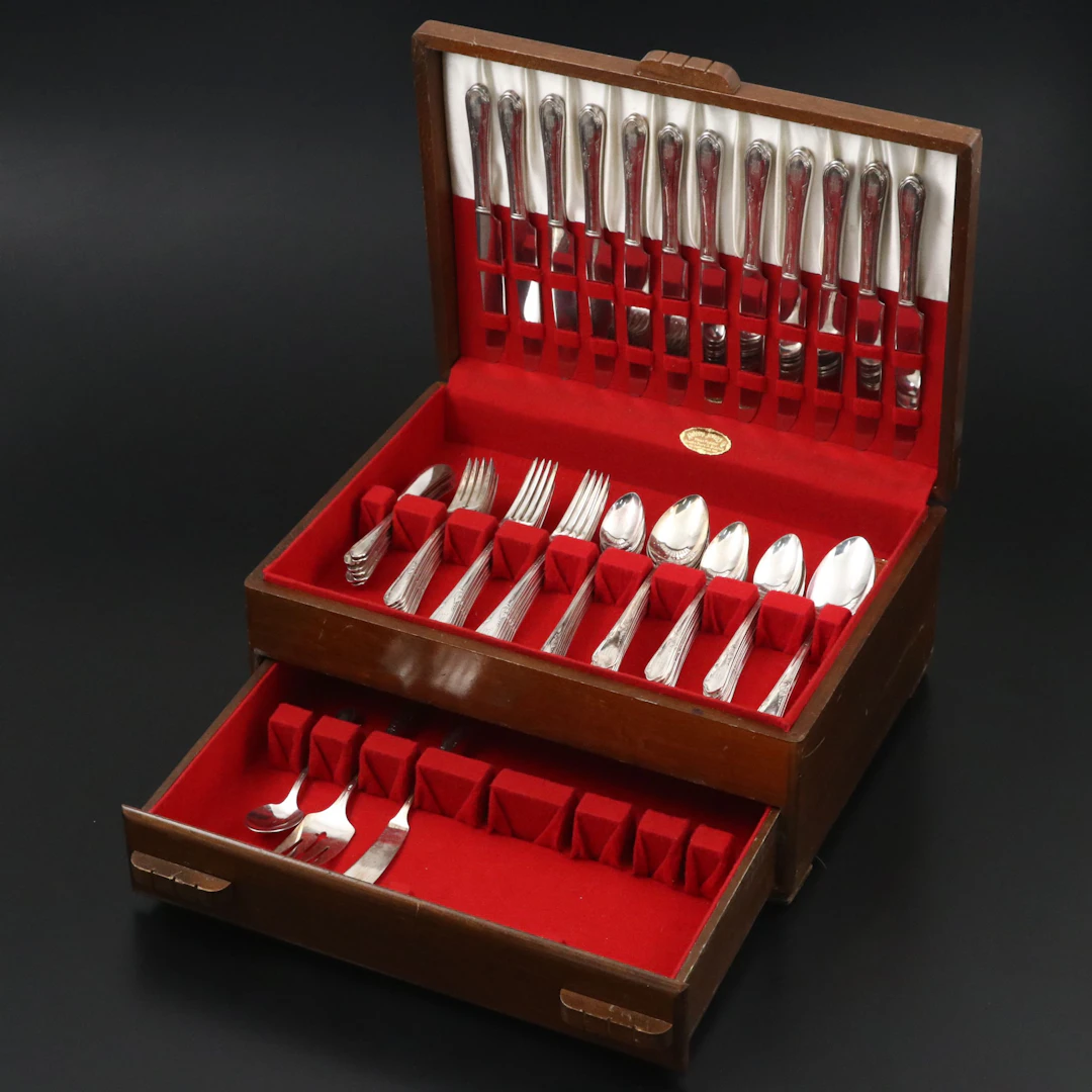 Oneida "Meadowbrook" Silver Plate Dinner Knives, Salad Forks and More