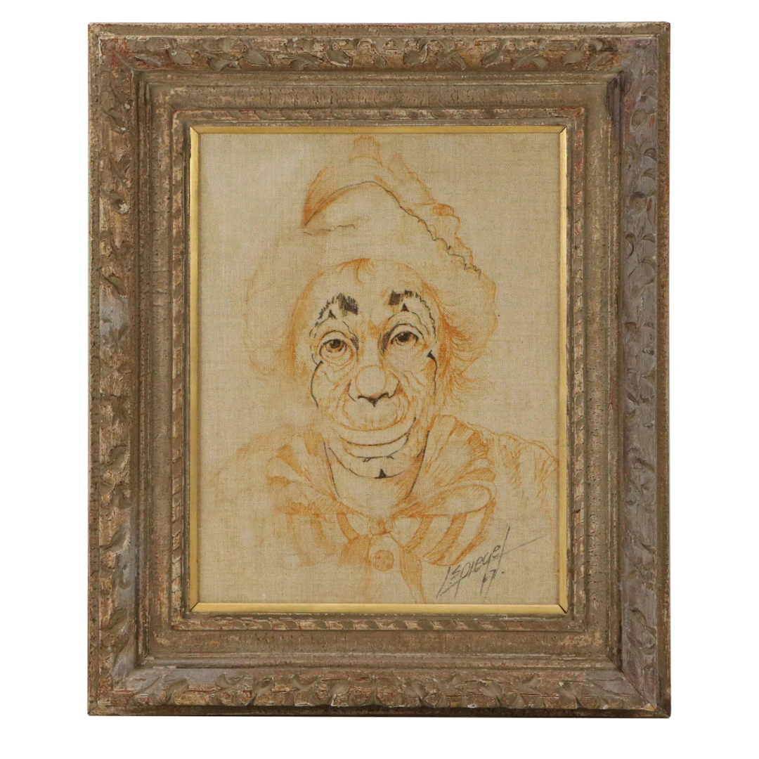 Louis Spiegel Drawing of Clown