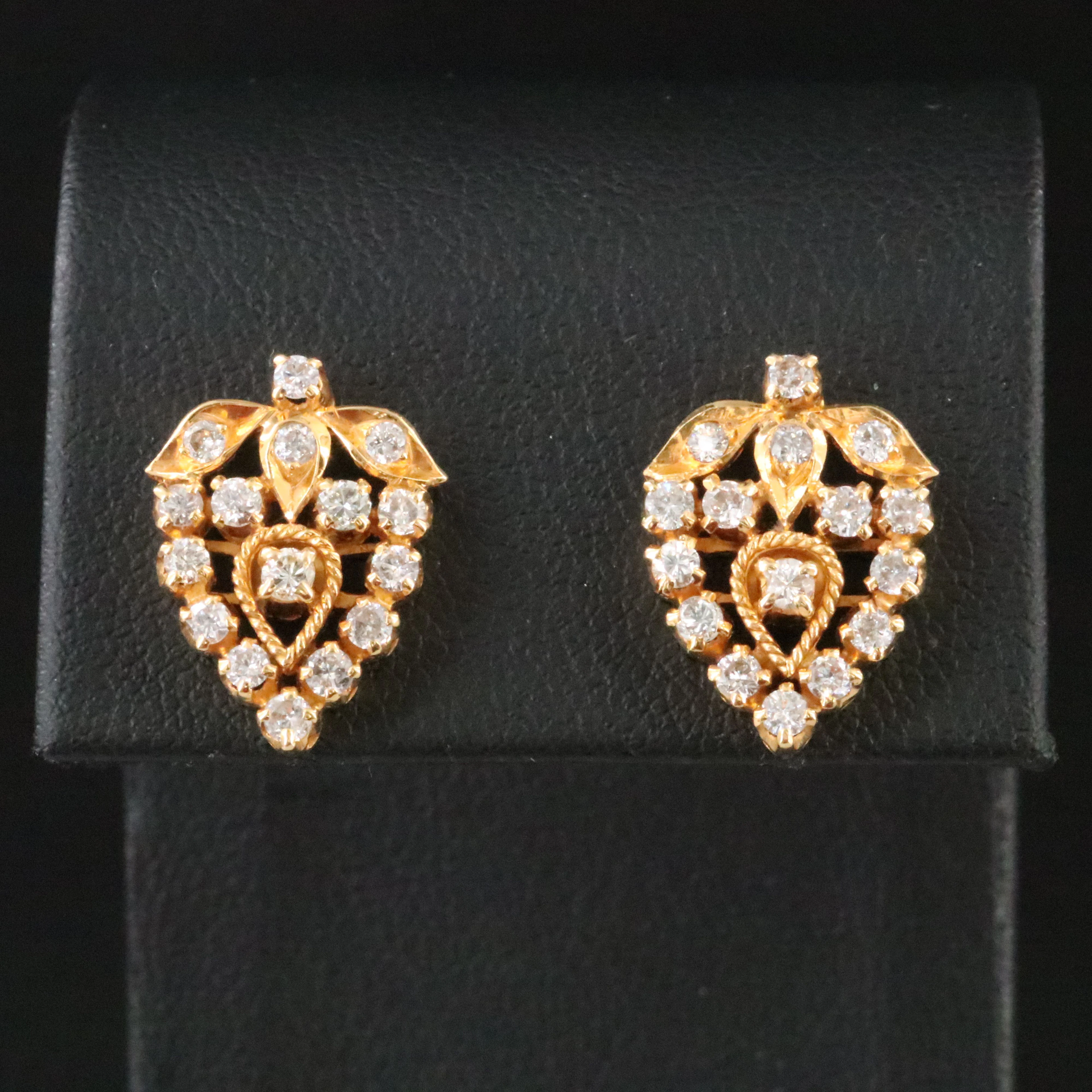 18K 0.93 CTW Diamond Earrings