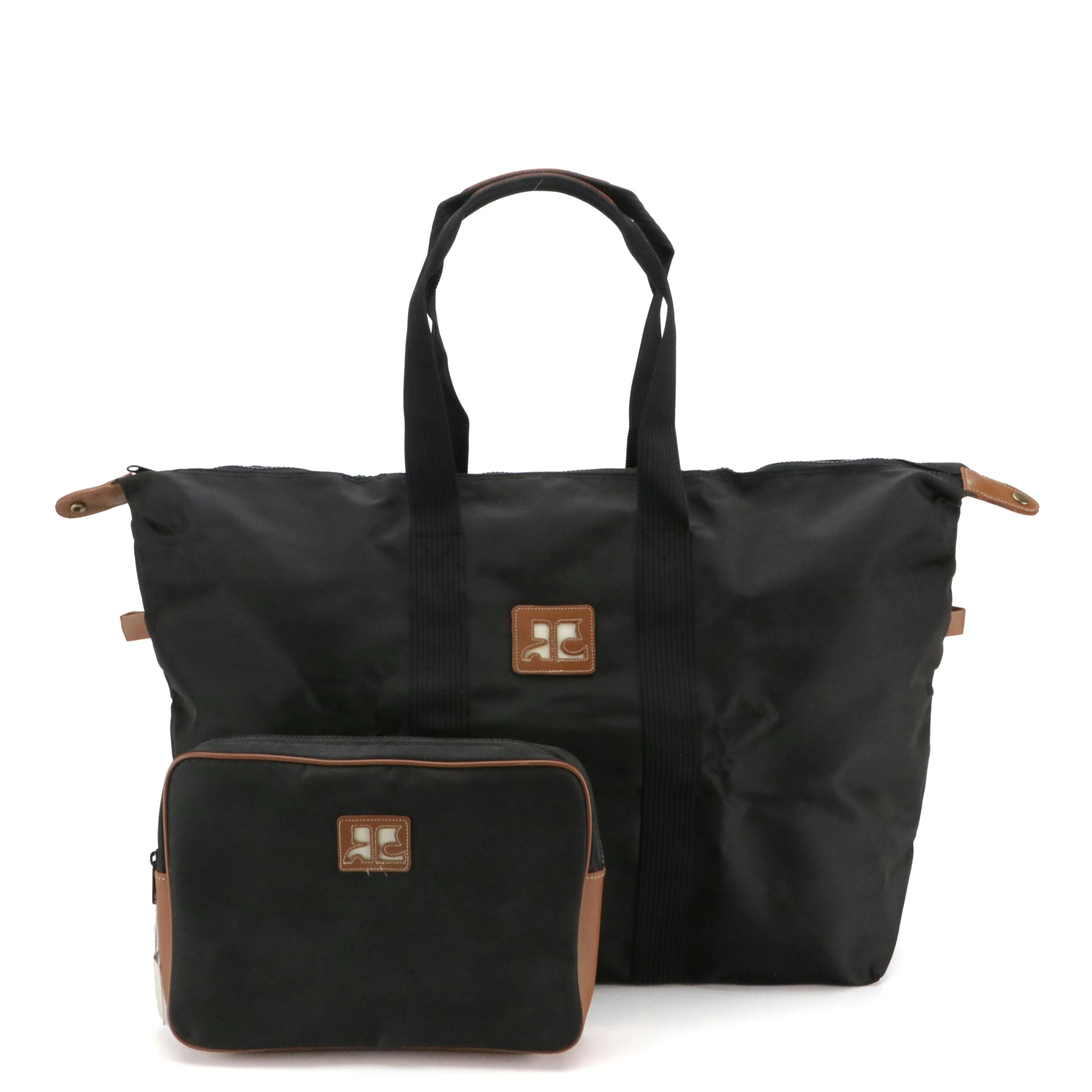 Courrèges Travel Zip Case and Foldable Tote