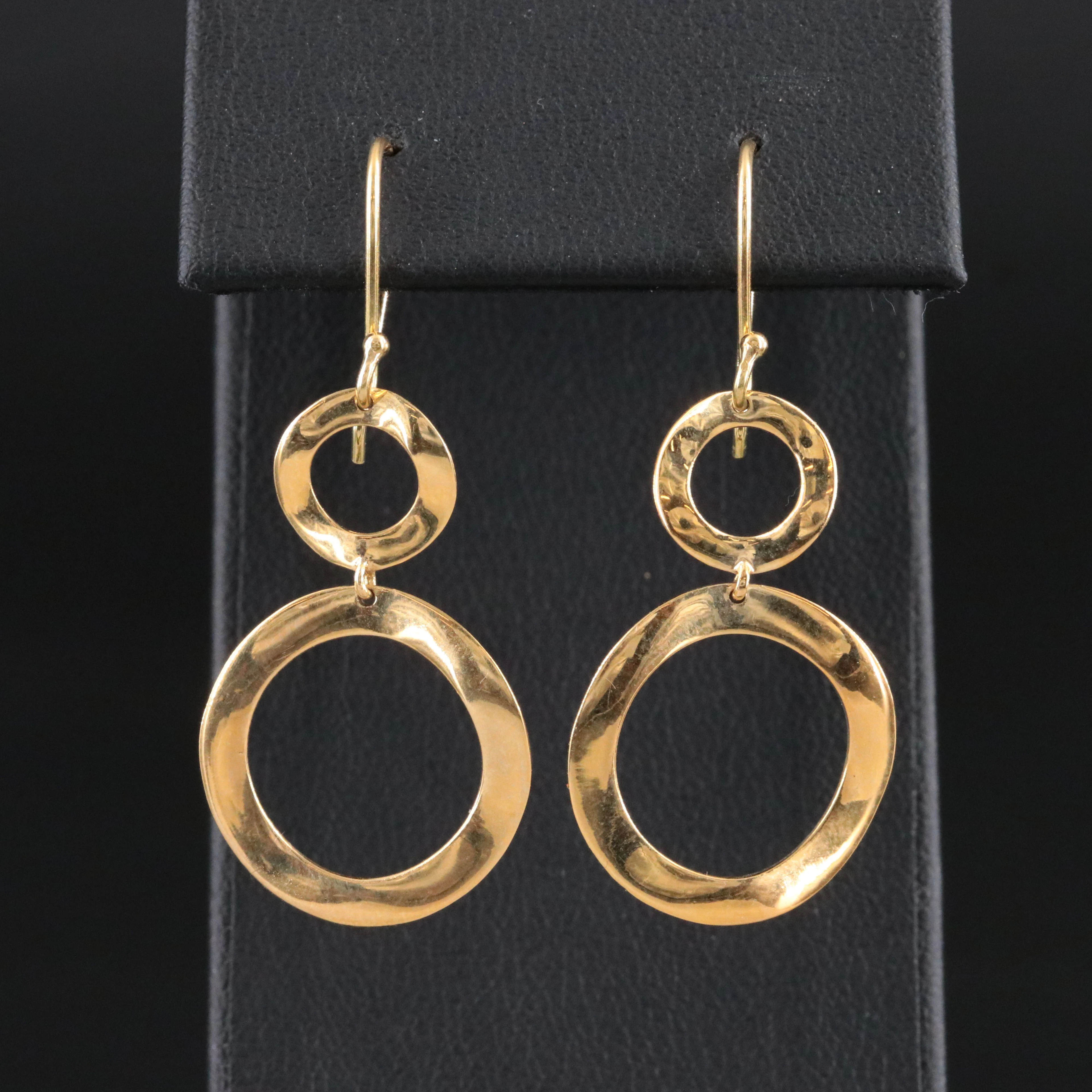 Ippolita 18K Wavy Circle Drop Earrings