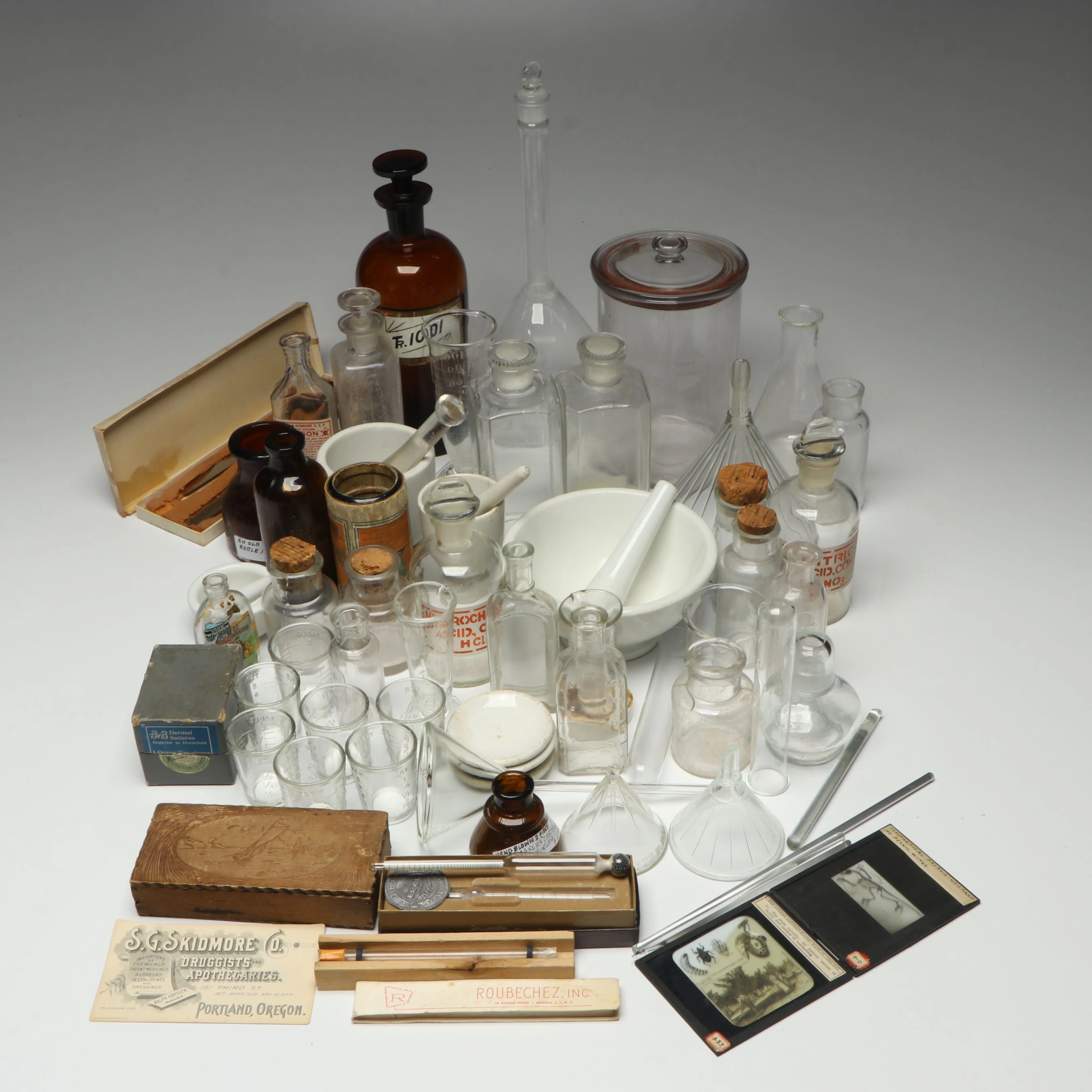 Apothecary Jars, Mortar and Pestles and More Pharmacy Equipment