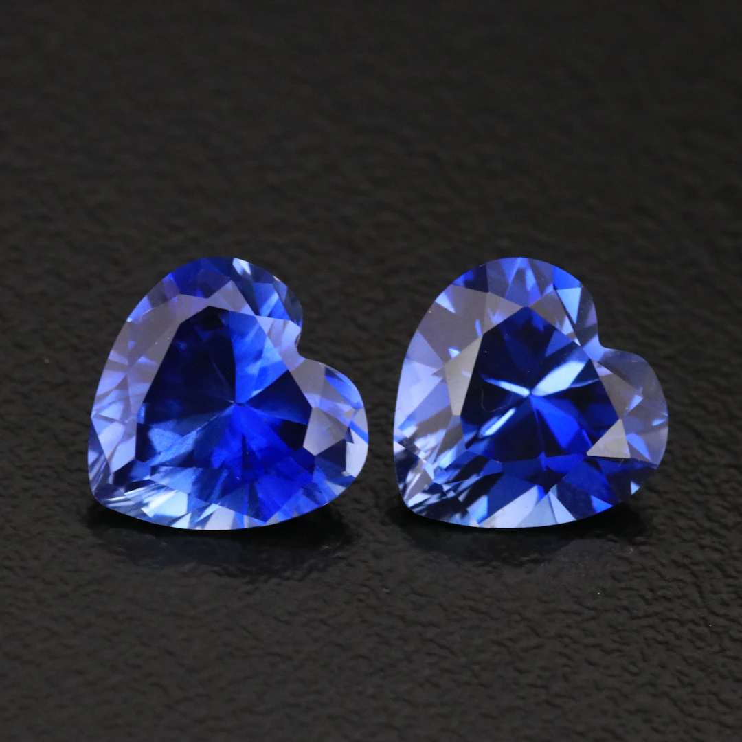 Loose 6.26 CTW Lab Grown Sapphire Pair