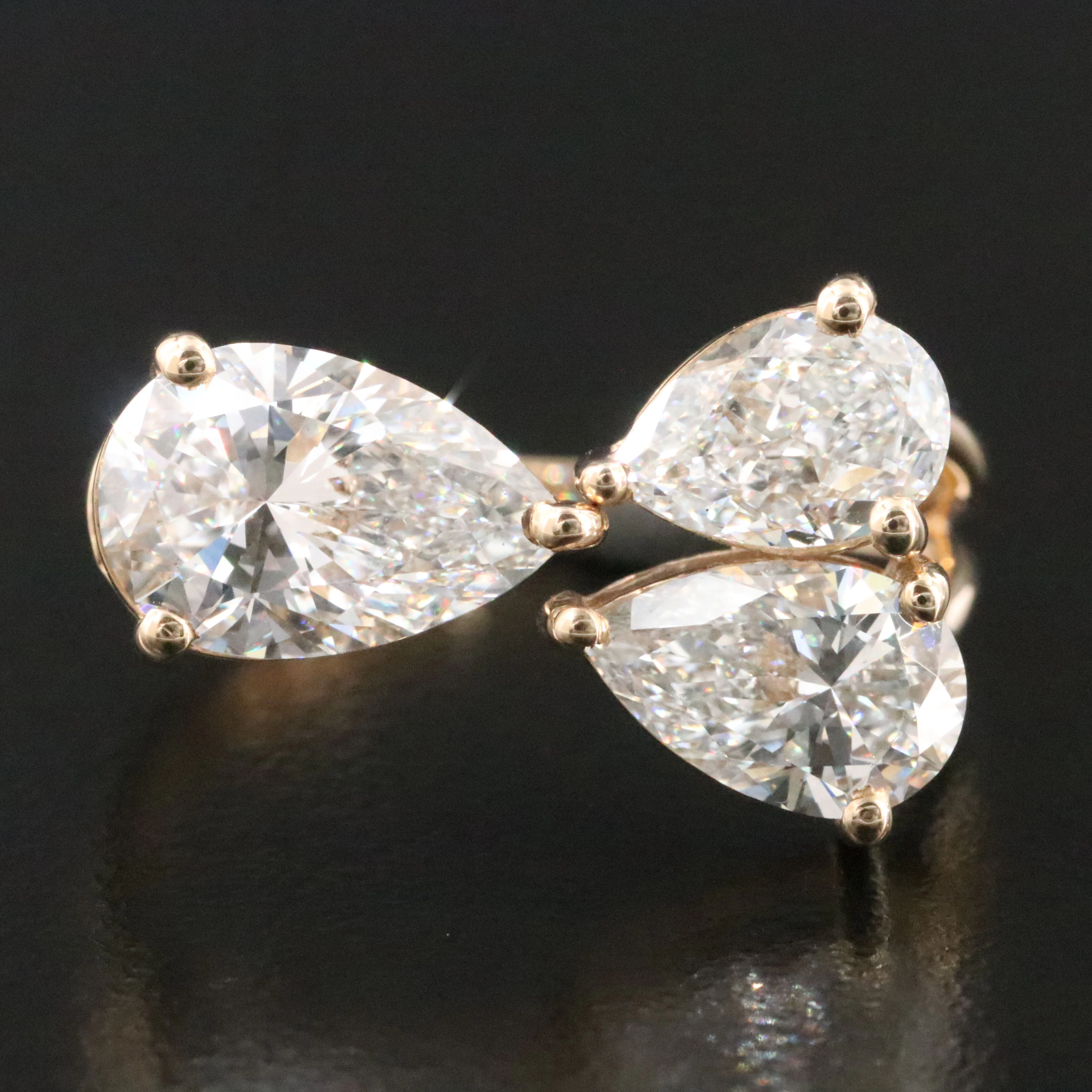 14K 4.21 CTW Lab Grown Diamond Ring with IGI Reports