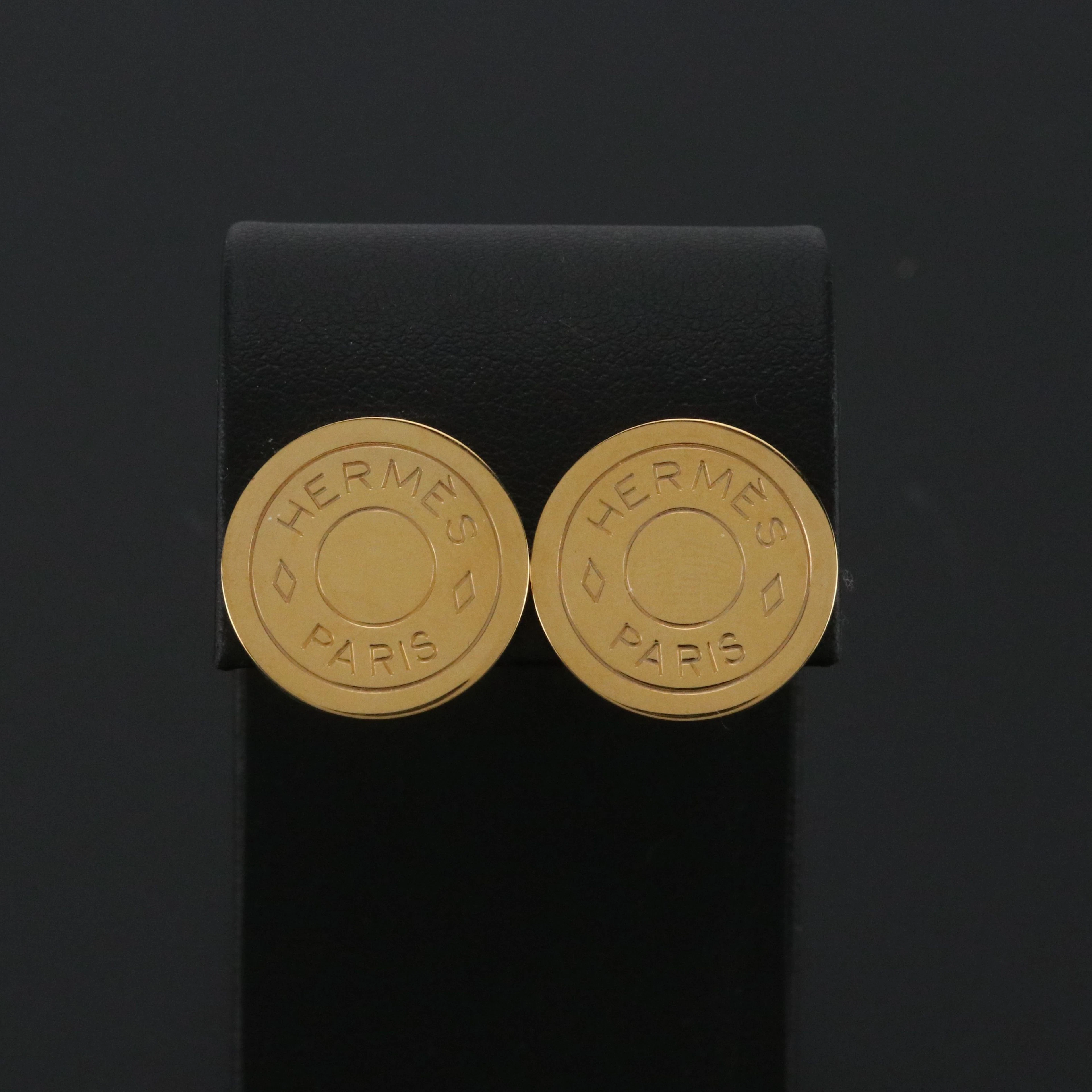 Hermès Clou de Selle Clip Earrings