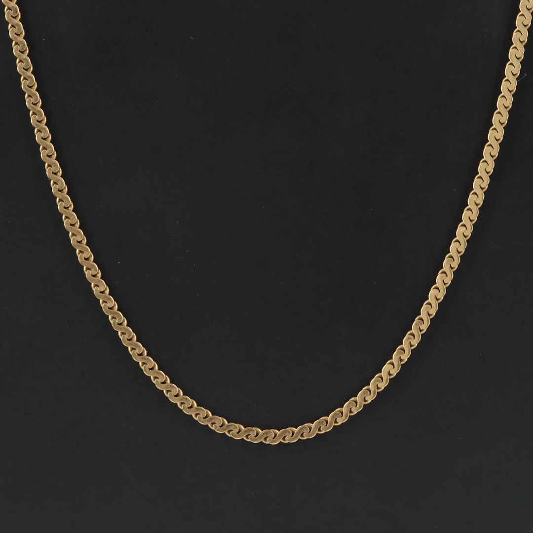 Italian 14K Serpentine Chain Necklace