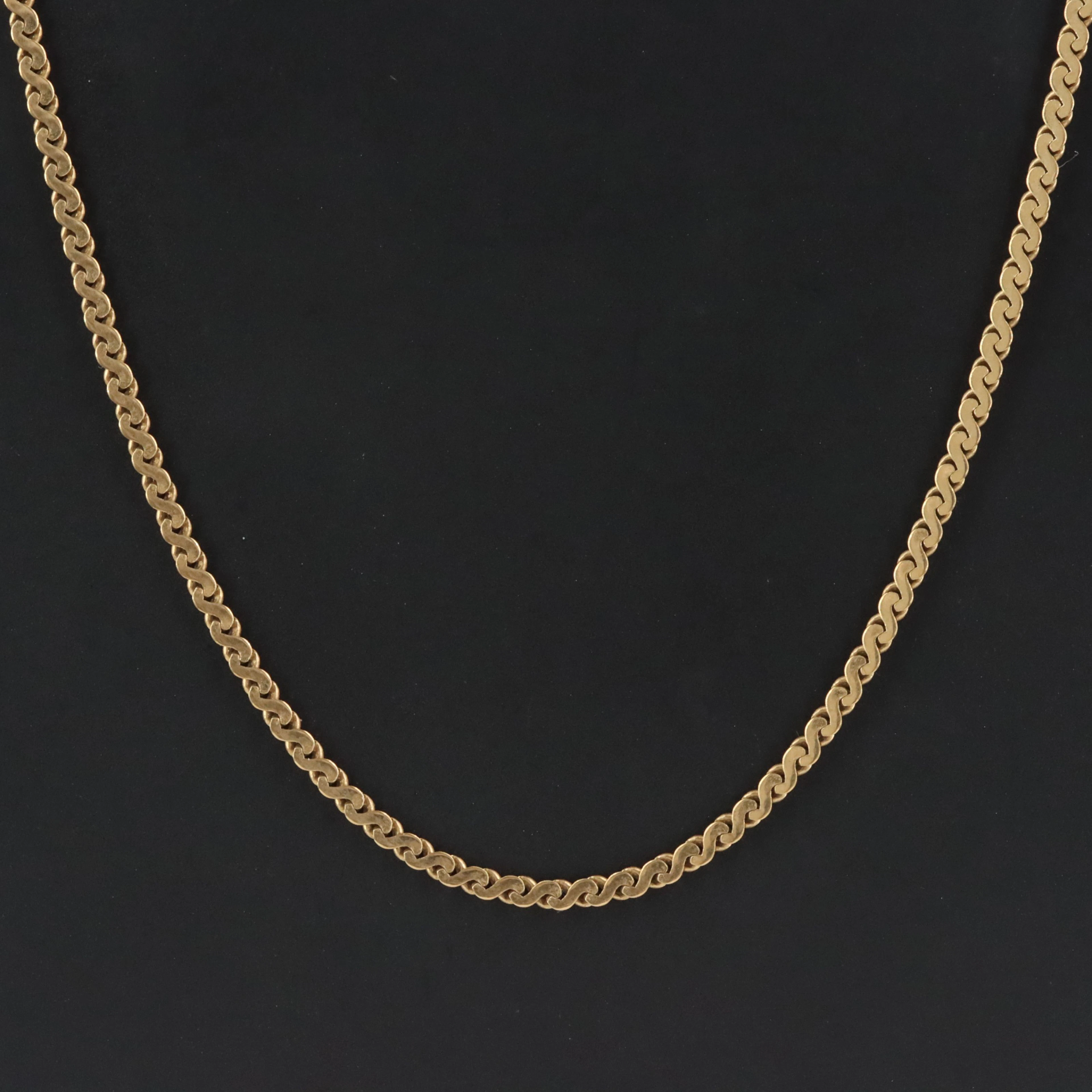 Italian 14K Serpentine Chain Necklace