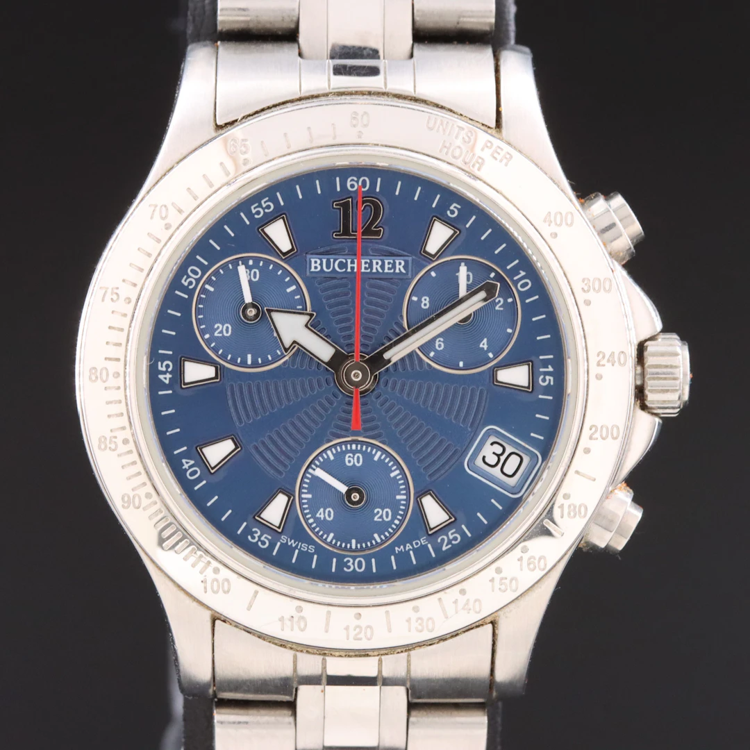 Bucherer Split Time Stainless Steel Chronograph Watch 251.940