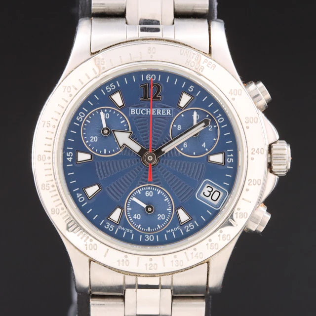 Bucherer Split Time Stainless Steel Chronograph Watch 251.940