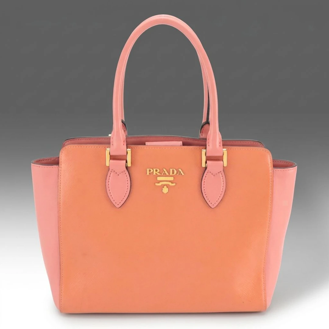 Prada 2Way Bicolor Tote Bag