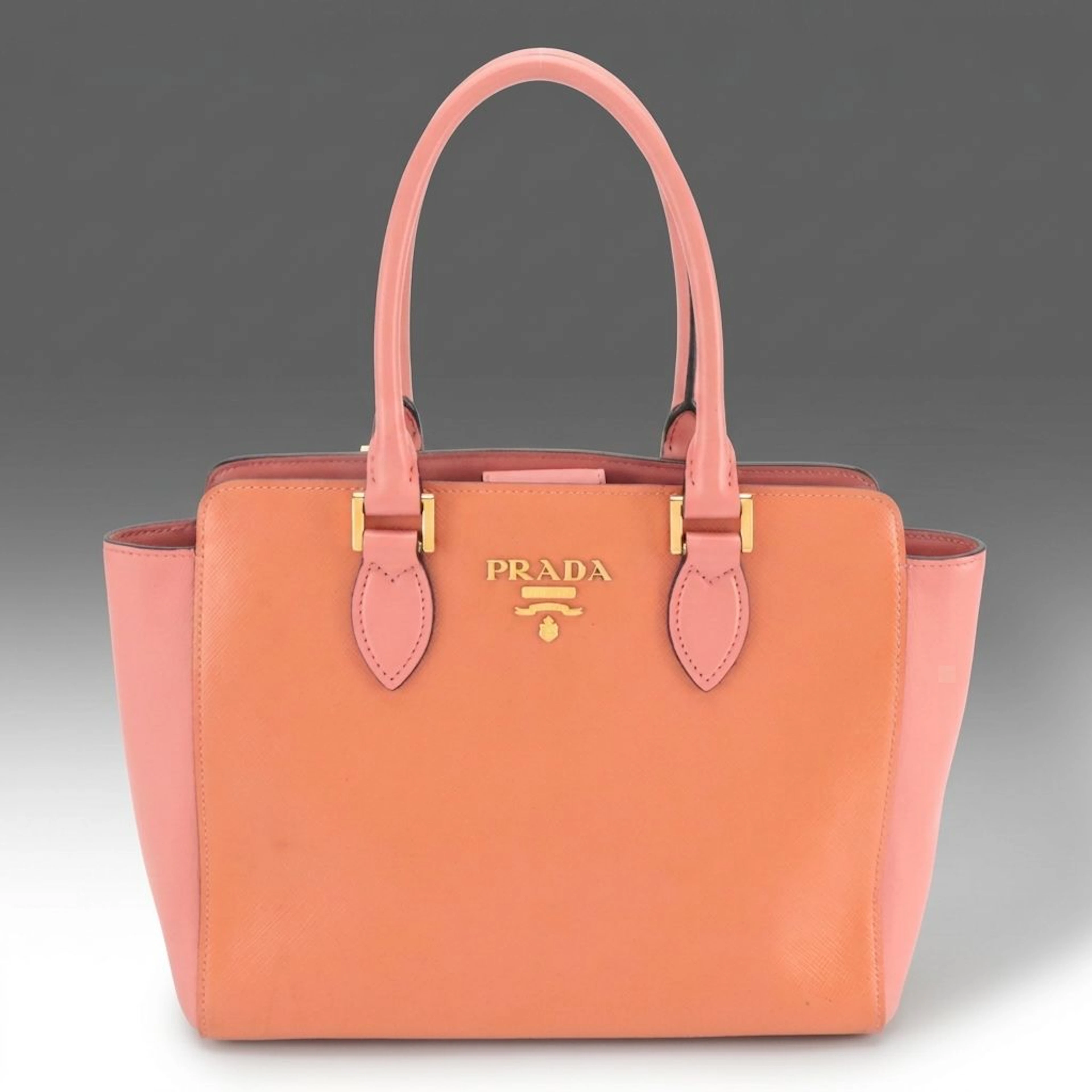 Prada 2Way Bicolor Tote Bag