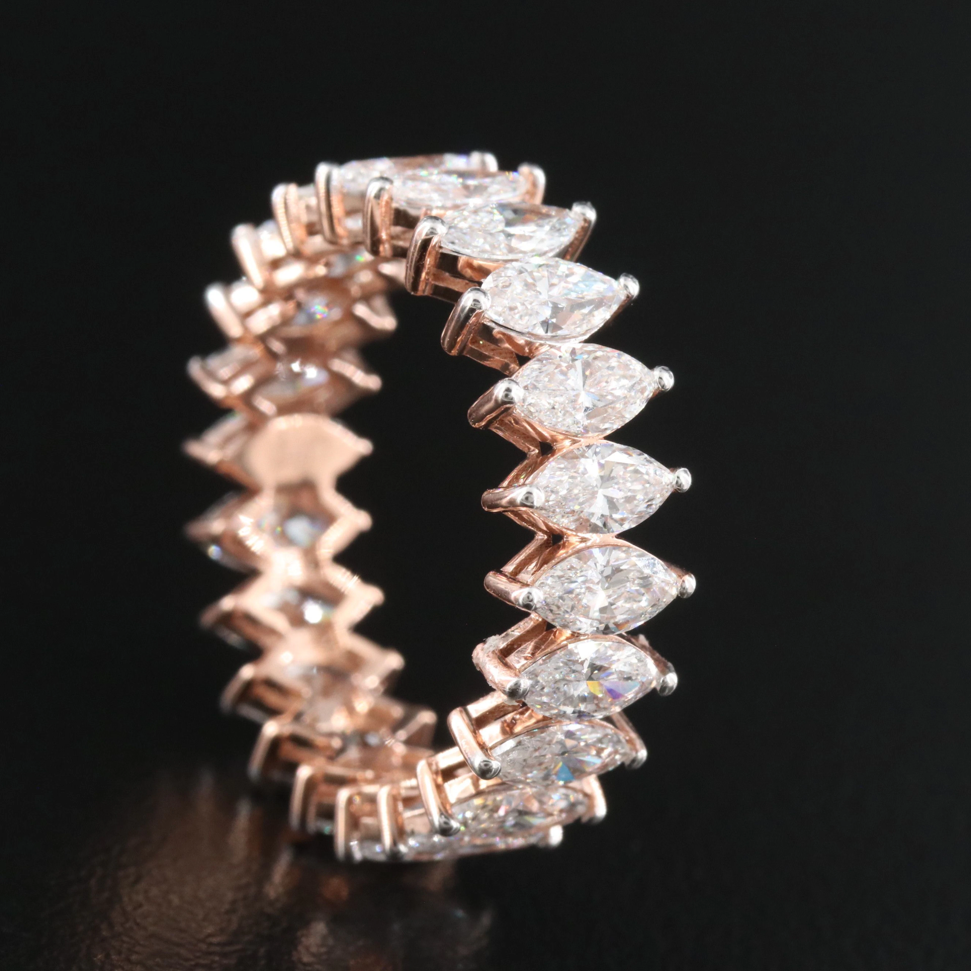 14K Rose Gold 3.26 CTW Lab Grown Diamond Eternity Band