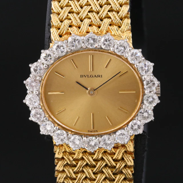 BVLGARI Piaget 18K 2.00 CTW Diamond Vintage Cocktail Watch