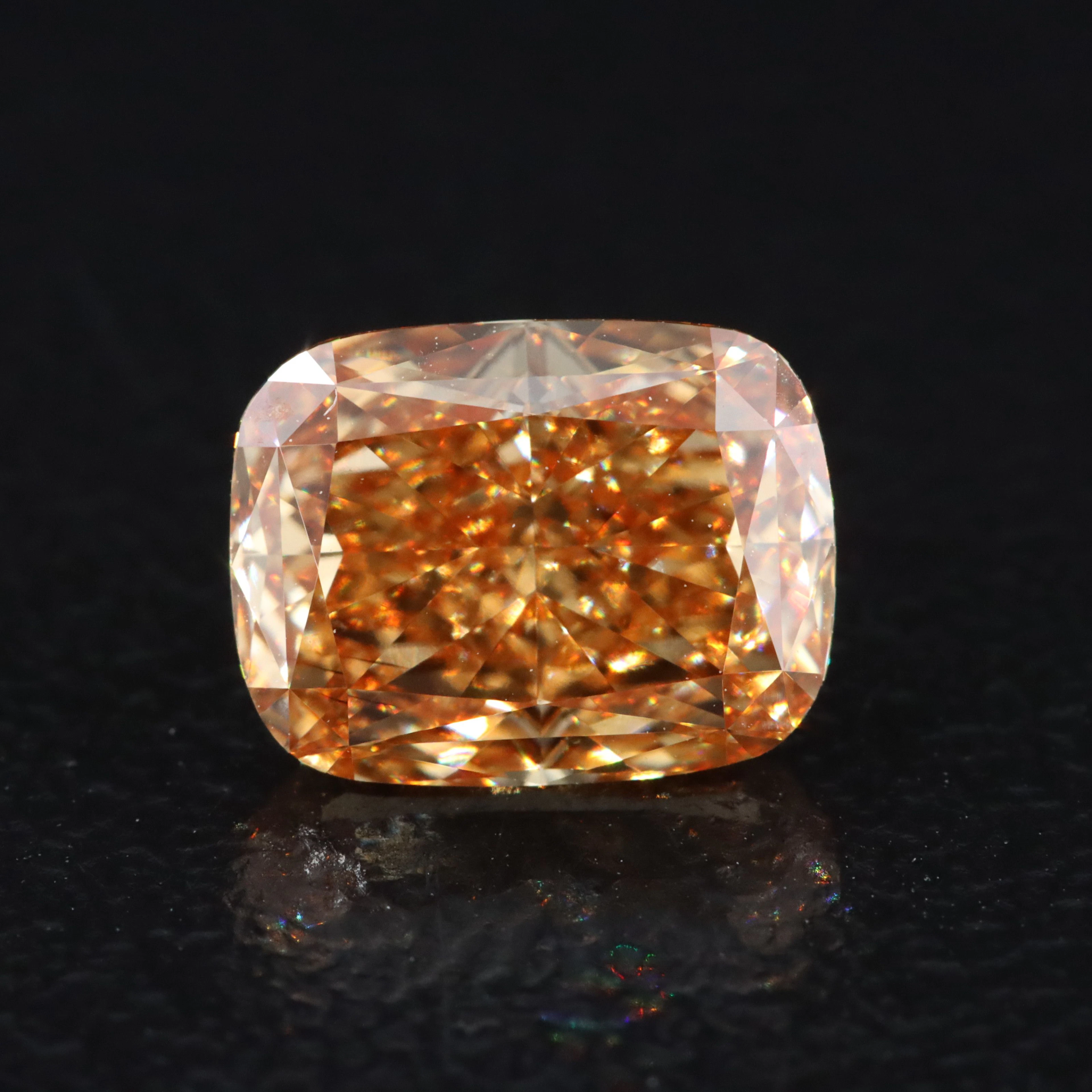 Loose 1.72 CT Fancy Orange Lab Grown Diamond