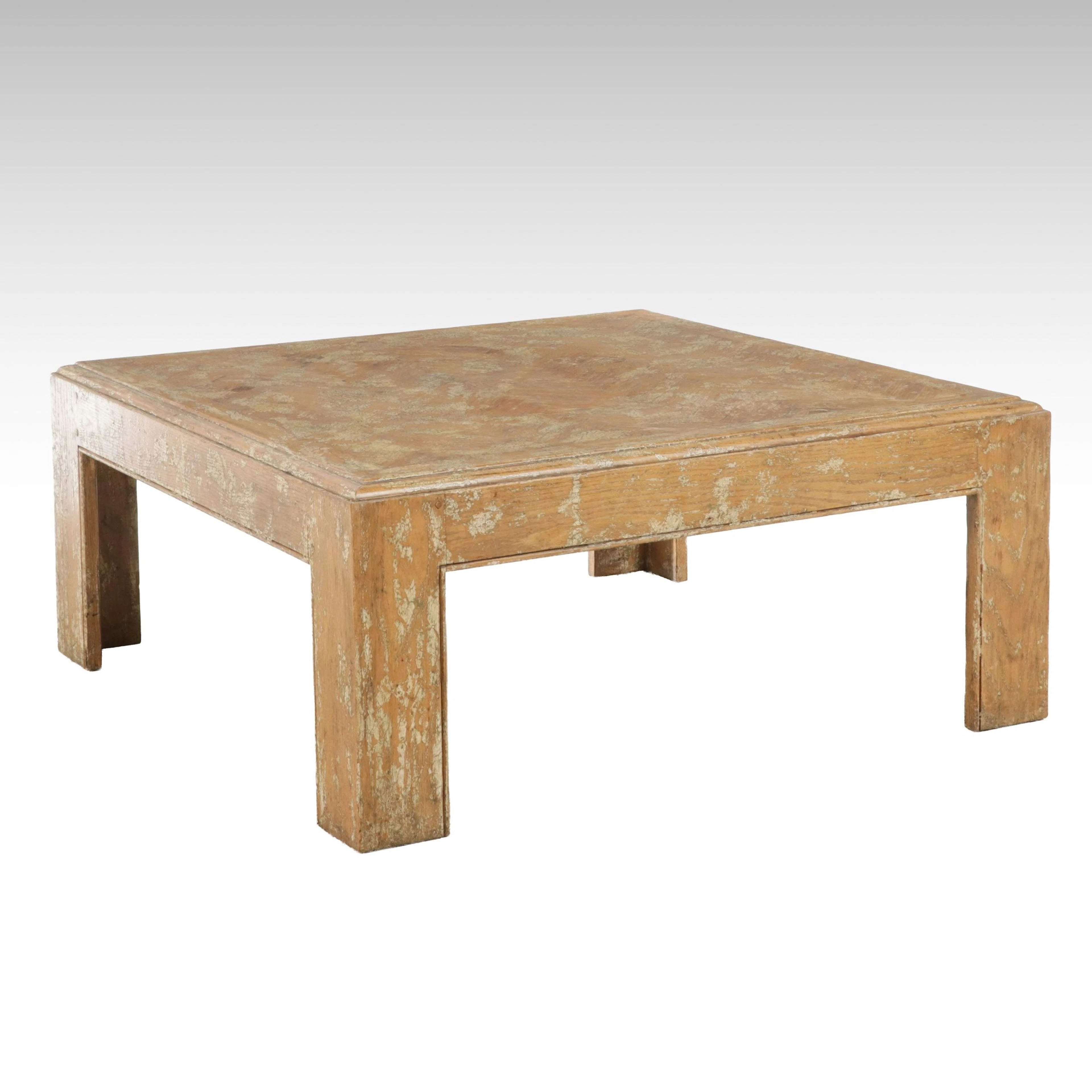 Distressed Parquetry Coffee Table
