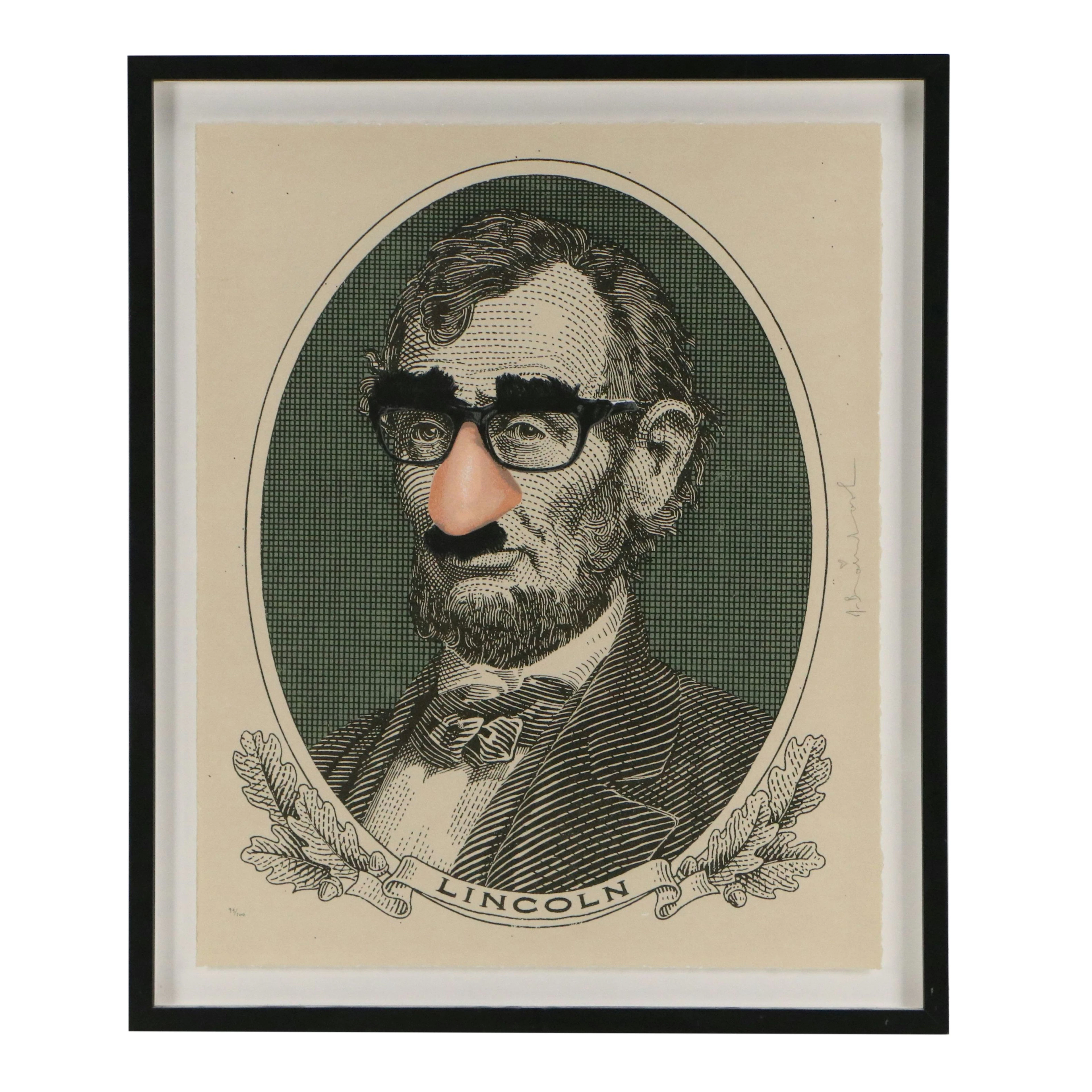 Mr. Brainwash Serigraph of Abraham Lincoln "Incognito," Circa 2019