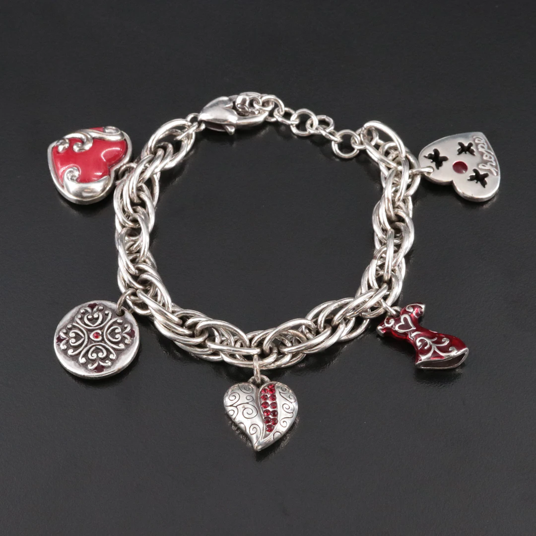 Brighton "Go Red for Women" Charm Bracelet