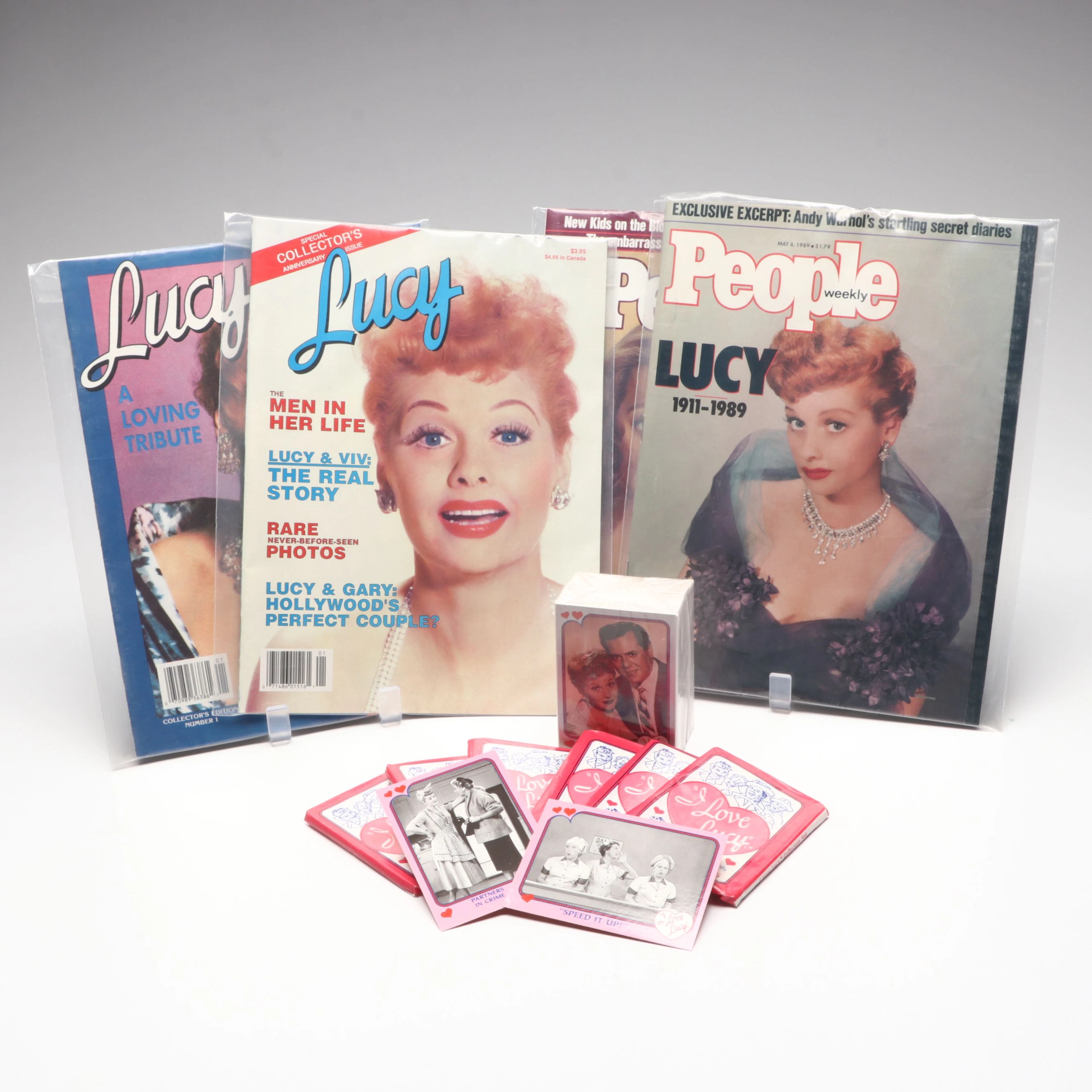 "I Love Lucy" Trading Cards with Bette Davis and Lucille Ball Magazines