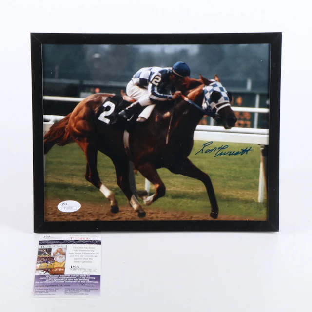 Ron Turcotte Signed Print Featuring Secretariat, JSA