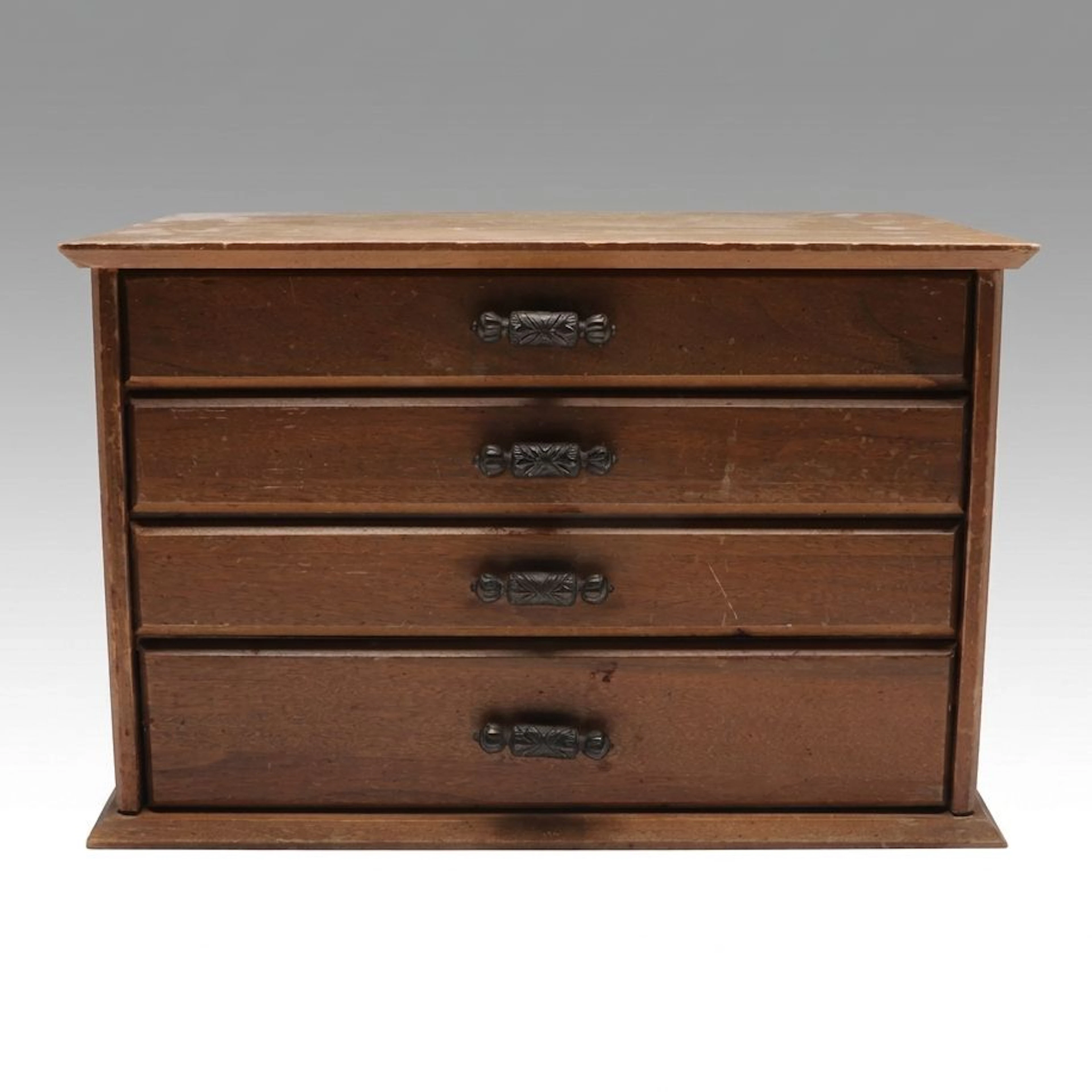 Four Drawer Wooden Silverware Chest