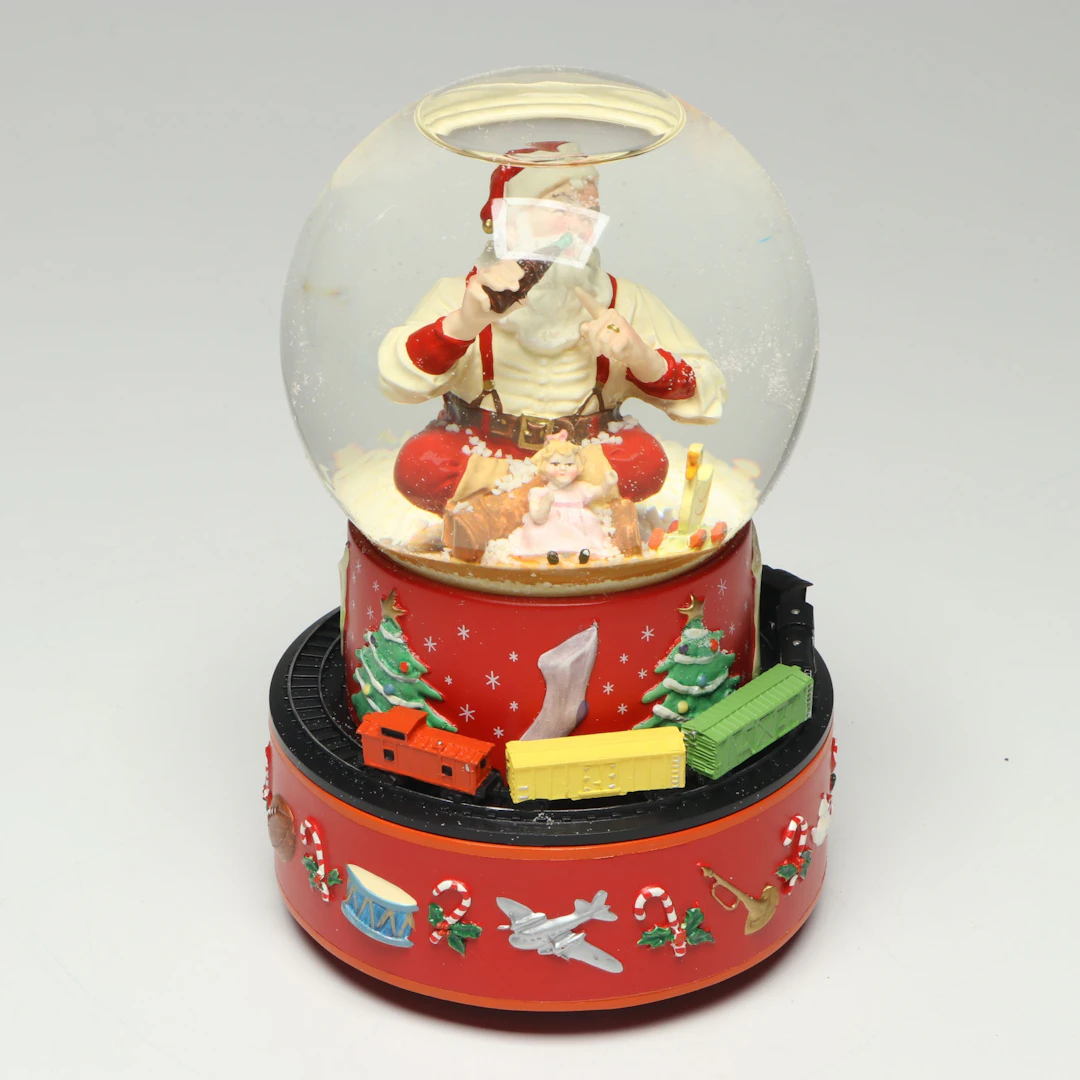 Gurley Novelty Co. Thanksgiving Pilgrim Candles with Coca-Cola Snow Globe