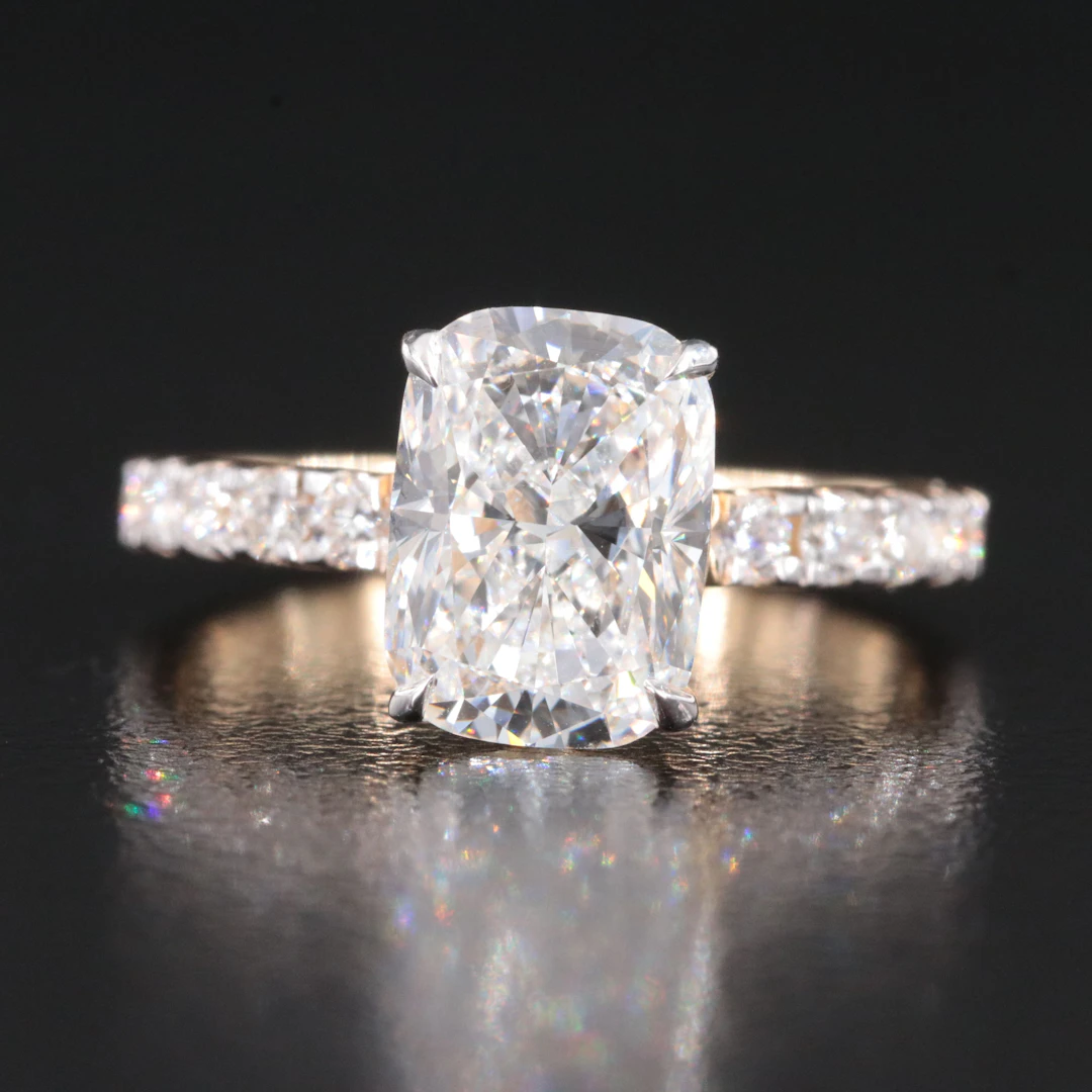 14K 2.90 CTW Lab Grown Diamond Ring with IGI Report