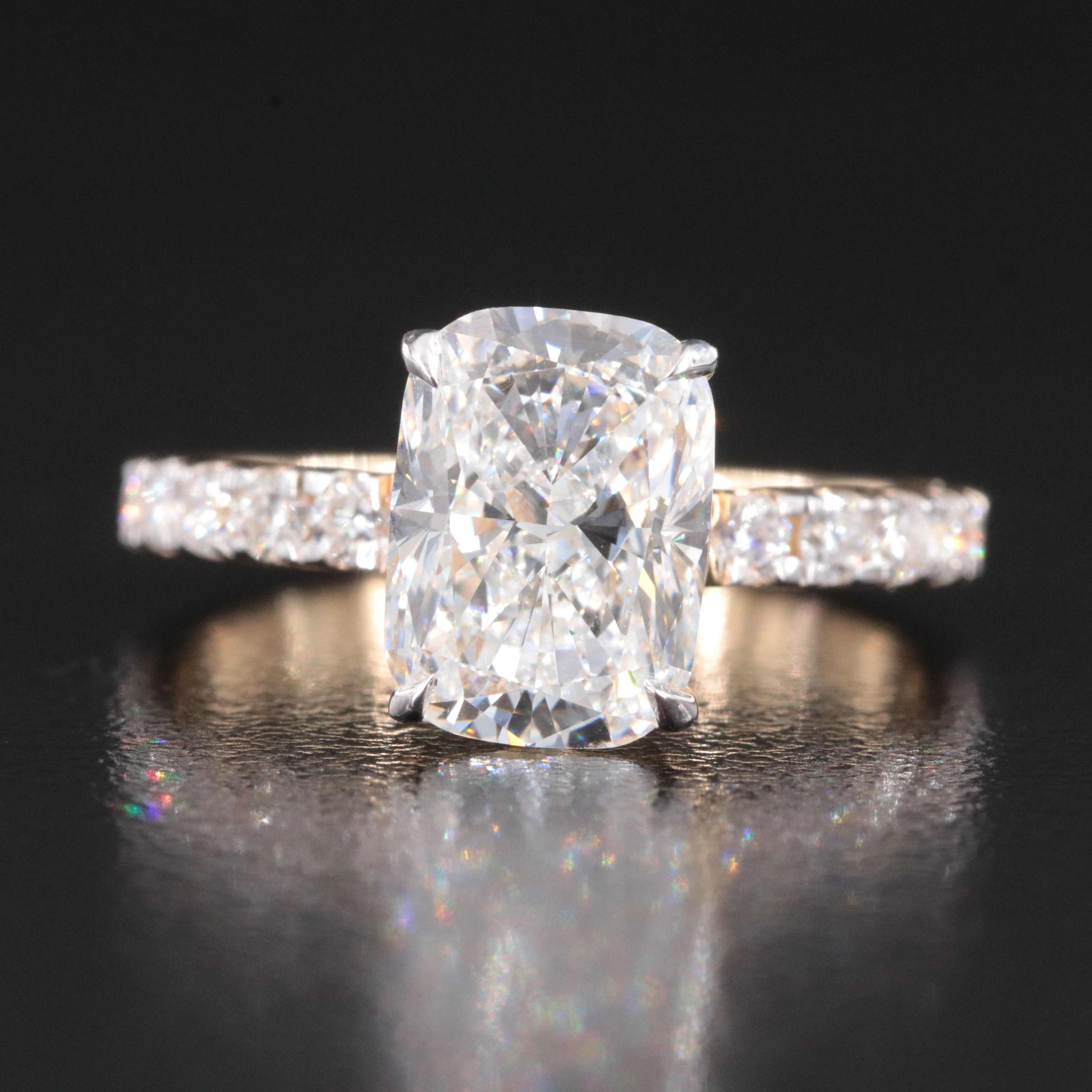 14K 2.90 CTW Lab Grown Diamond Ring with IGI Report