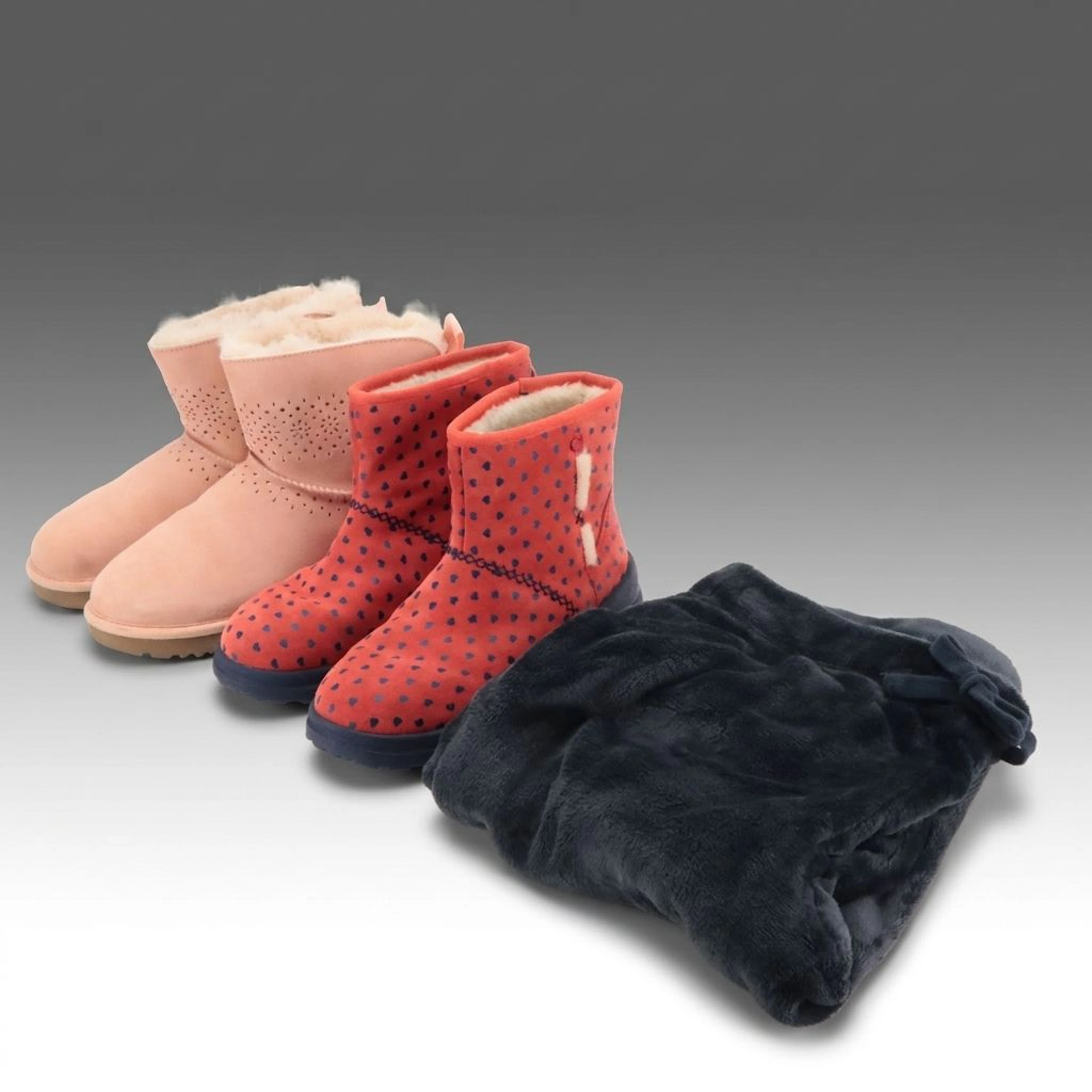 UGG Betsey Fleece Bottoms, Dae Sunshine Perforated and Mini Heart