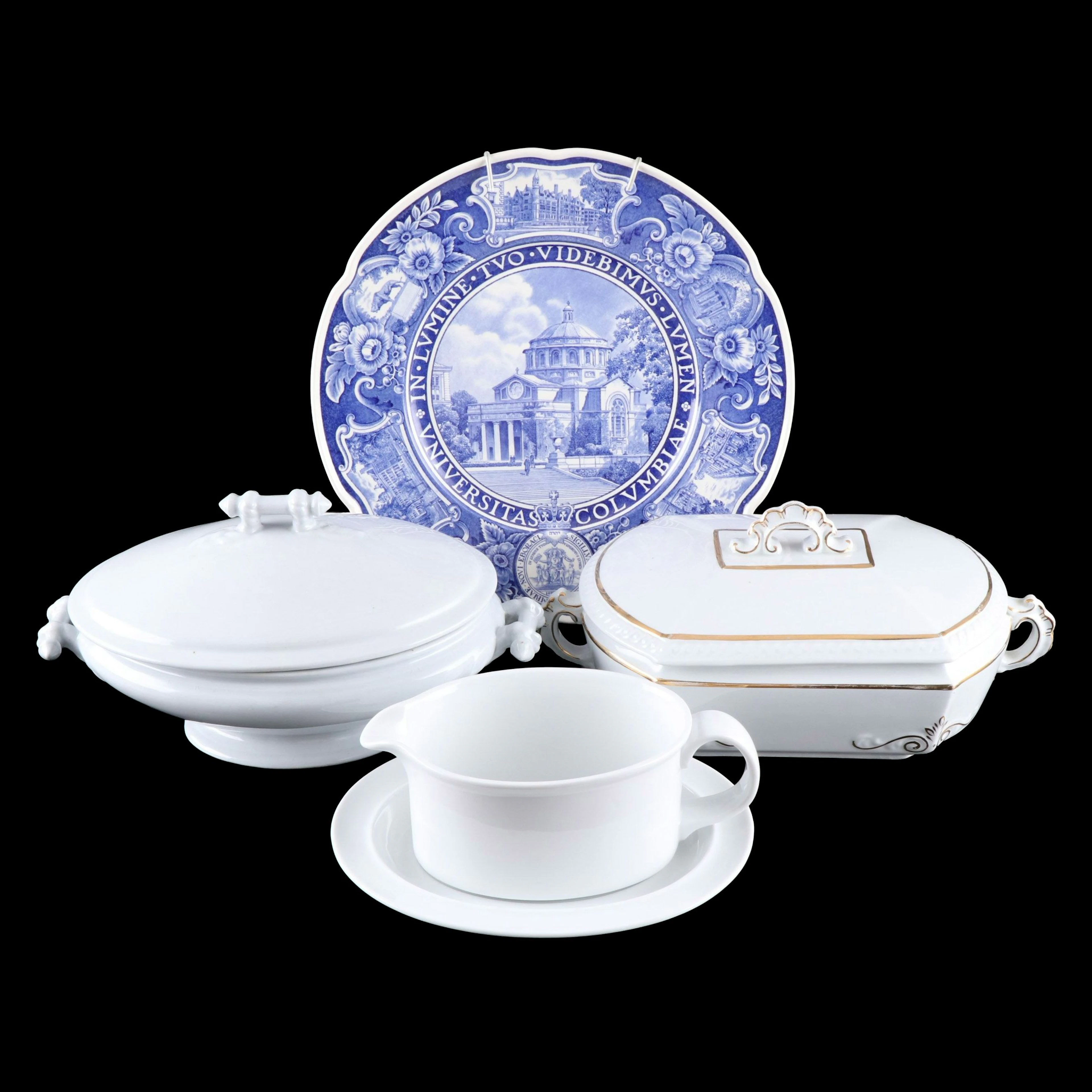 Dansk "Cafe Blanc" Porcelain Gravy Boat with More Ceramic Tableware