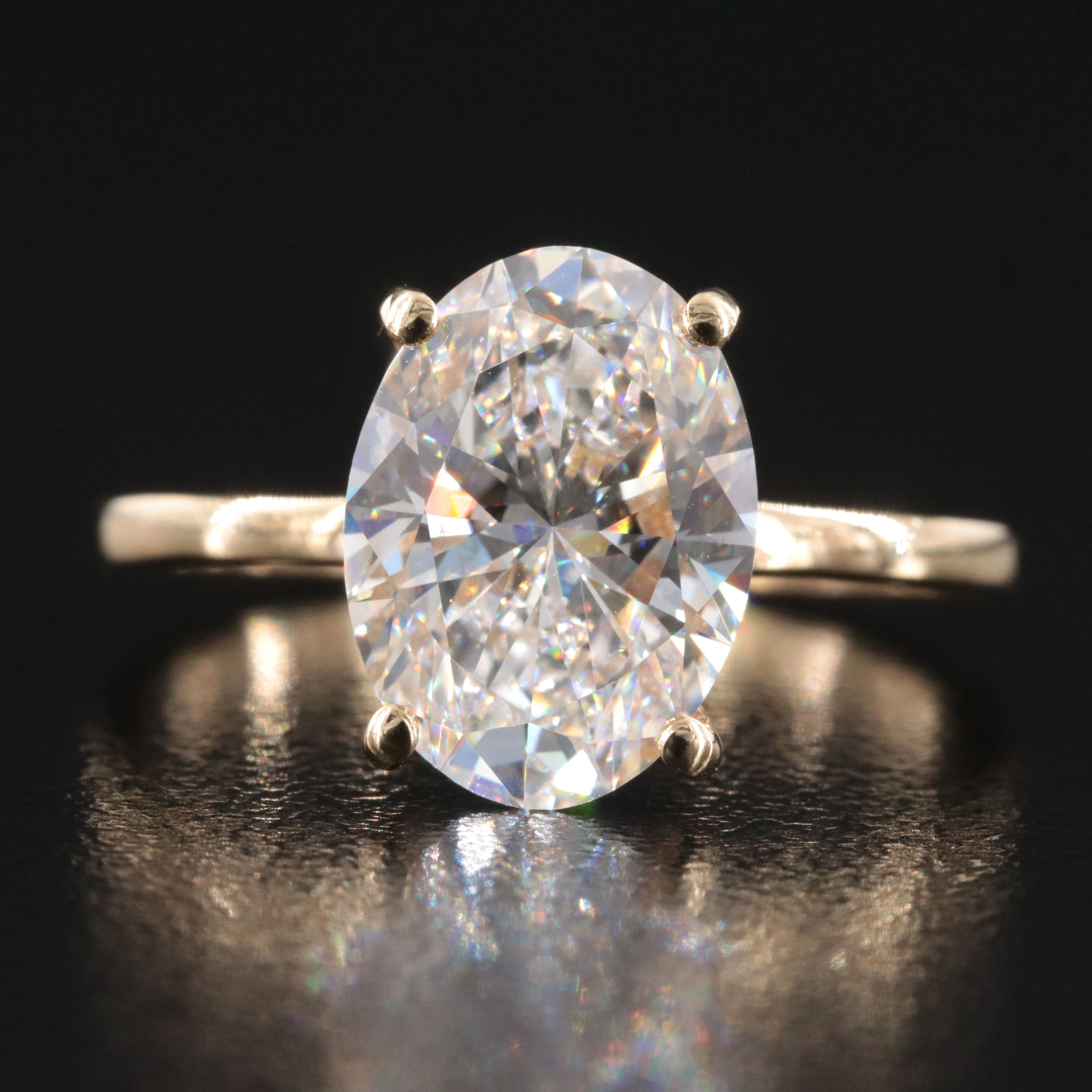 18K 3.02 CT Lab Grown Diamond Ring with IGI Report
