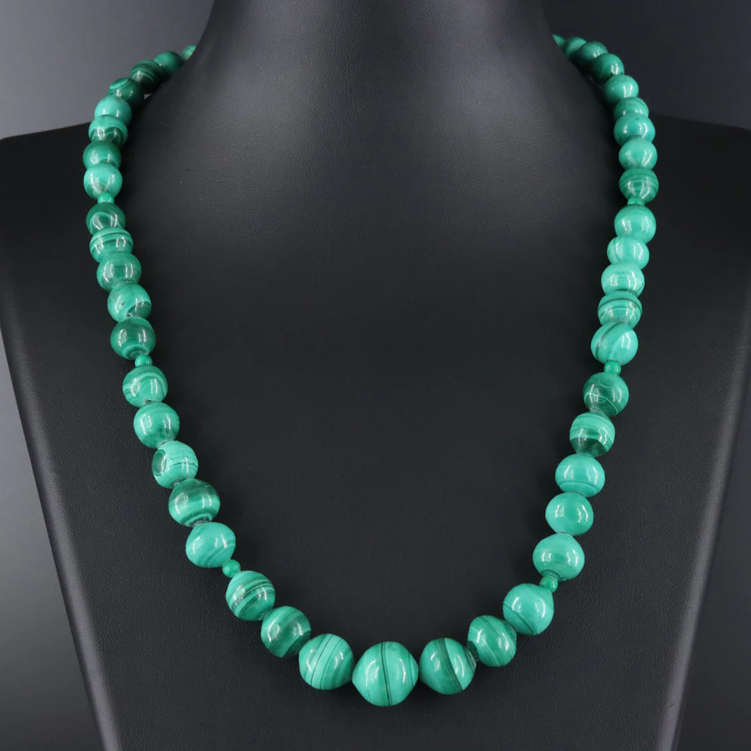 Karla Jordan Graduated Malachite Necklace