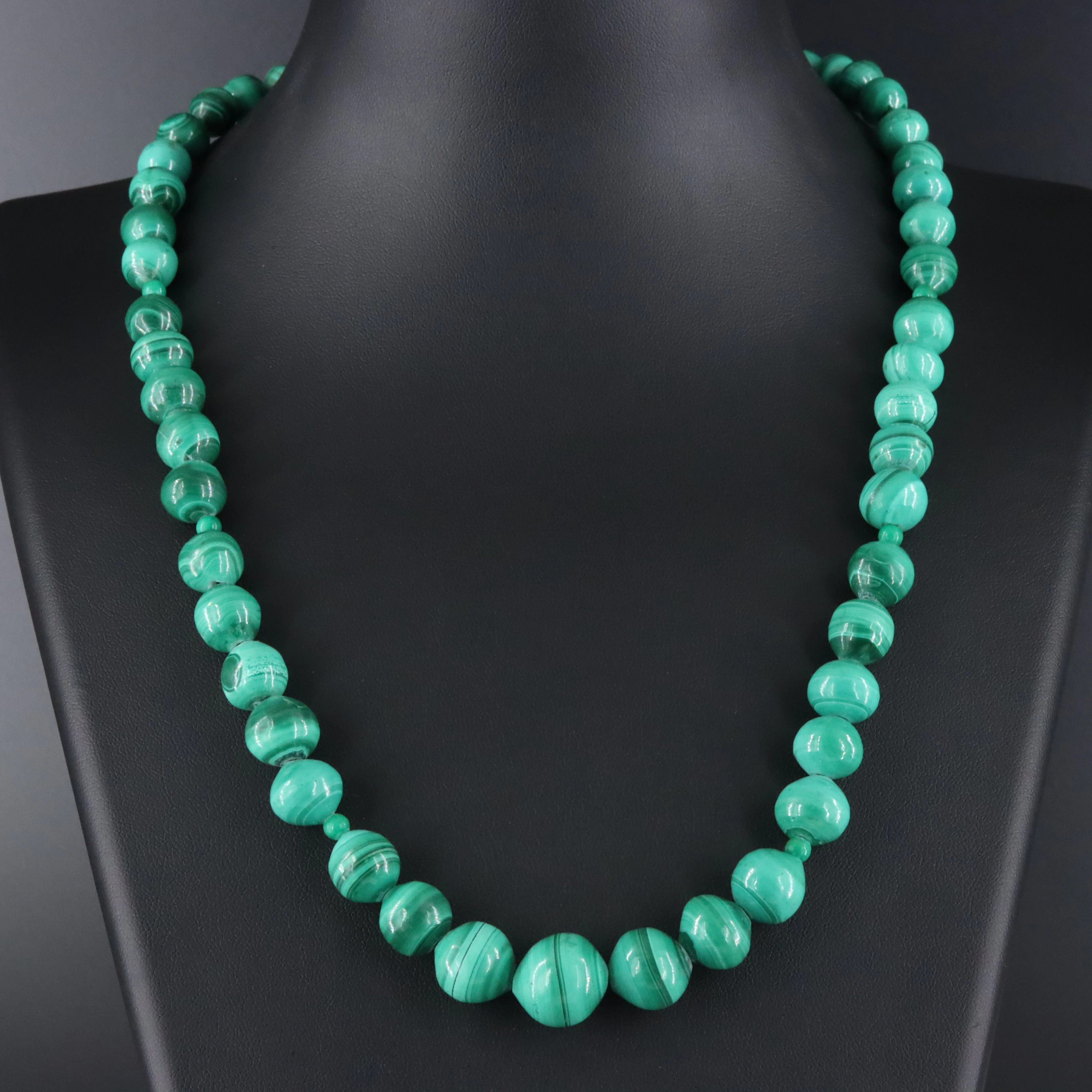 Karla Jordan Graduated Malachite Necklace