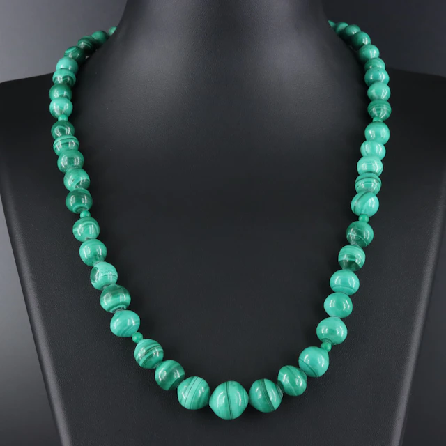 Karla Jordan Graduated Malachite Necklace