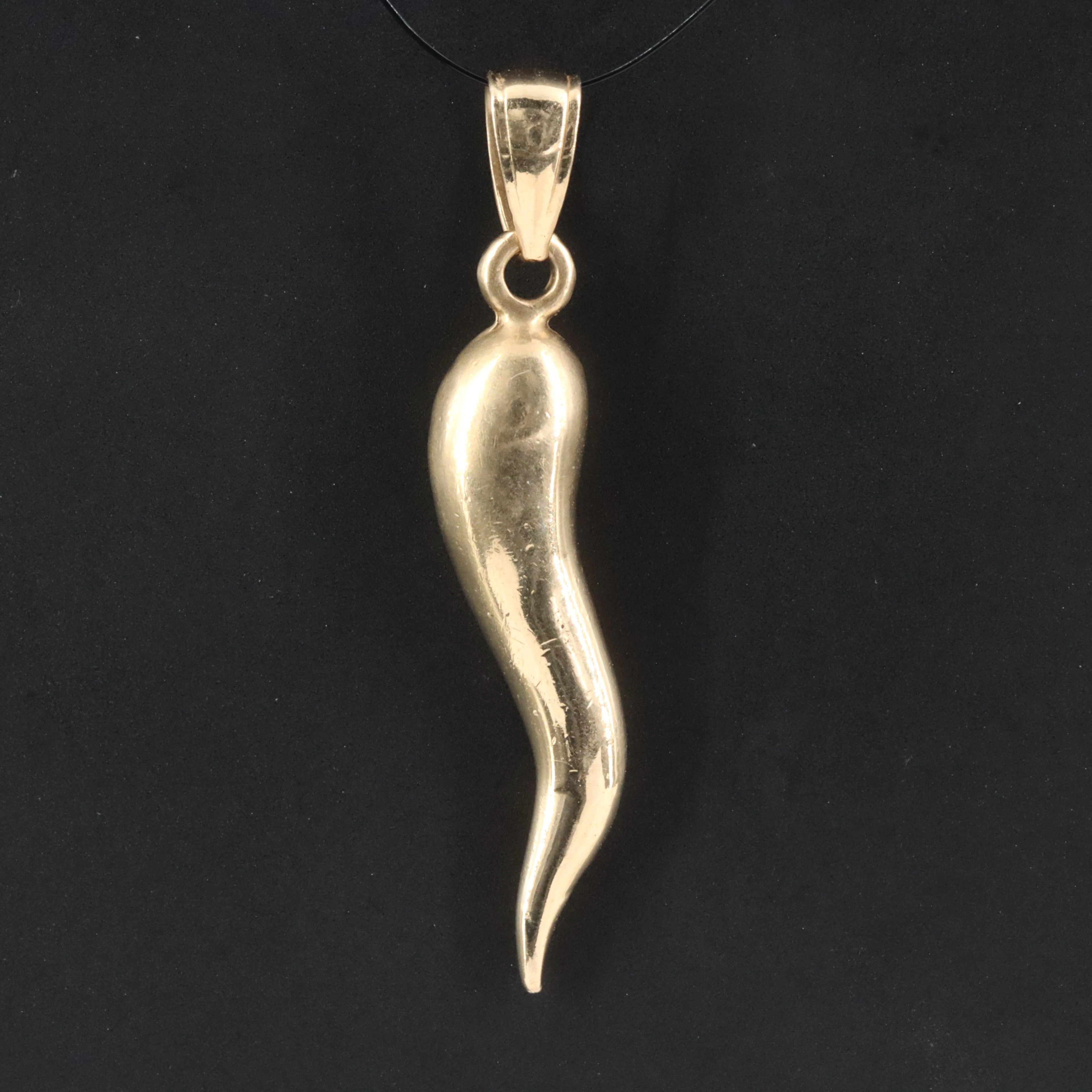 14K Cornicello Pendant