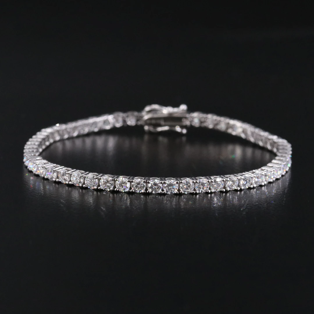 Sterling 4.68 CTW Lab Grown Diamond Line Bracelet