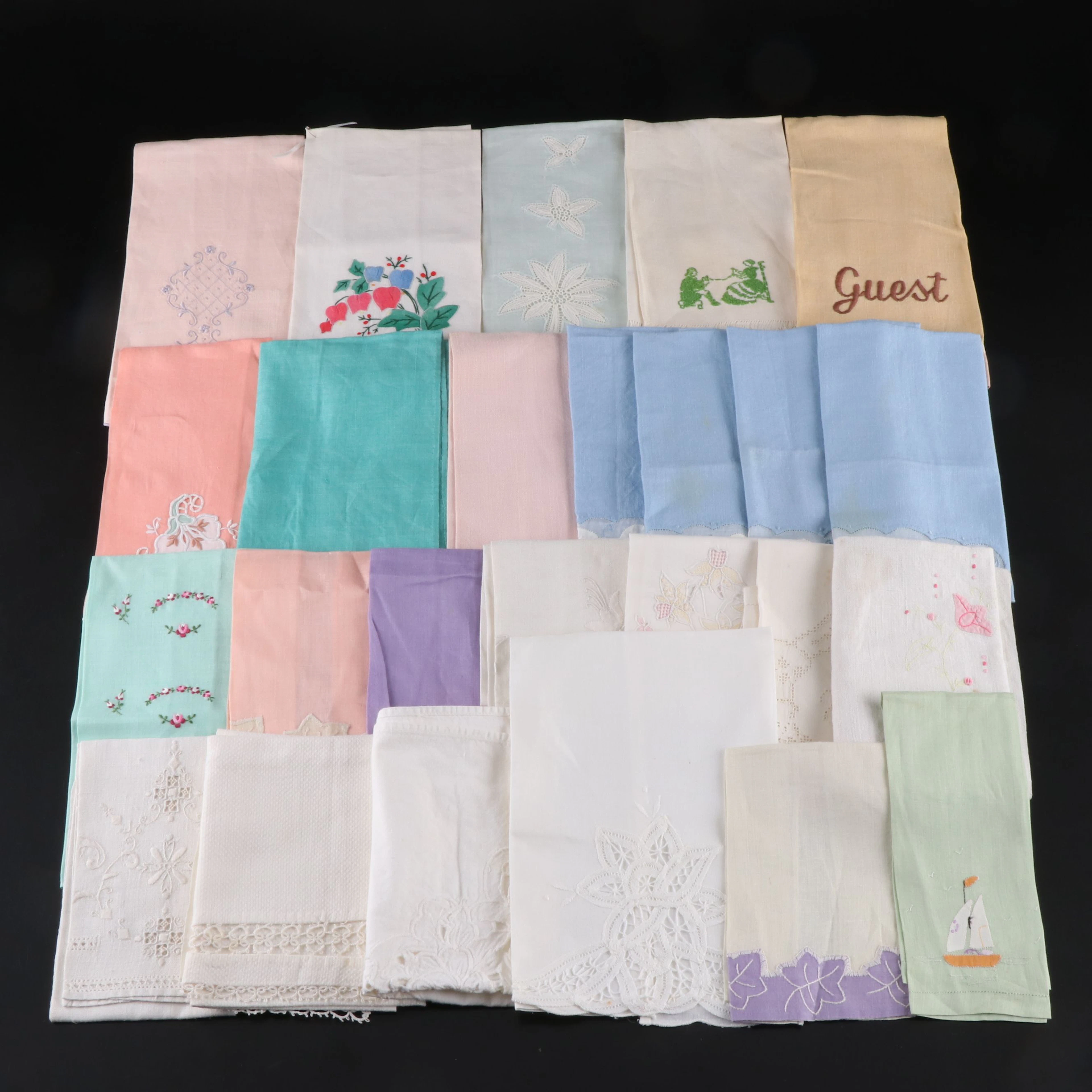 Appliqué, Hand-Embroidered and More Decorative Tea Towels