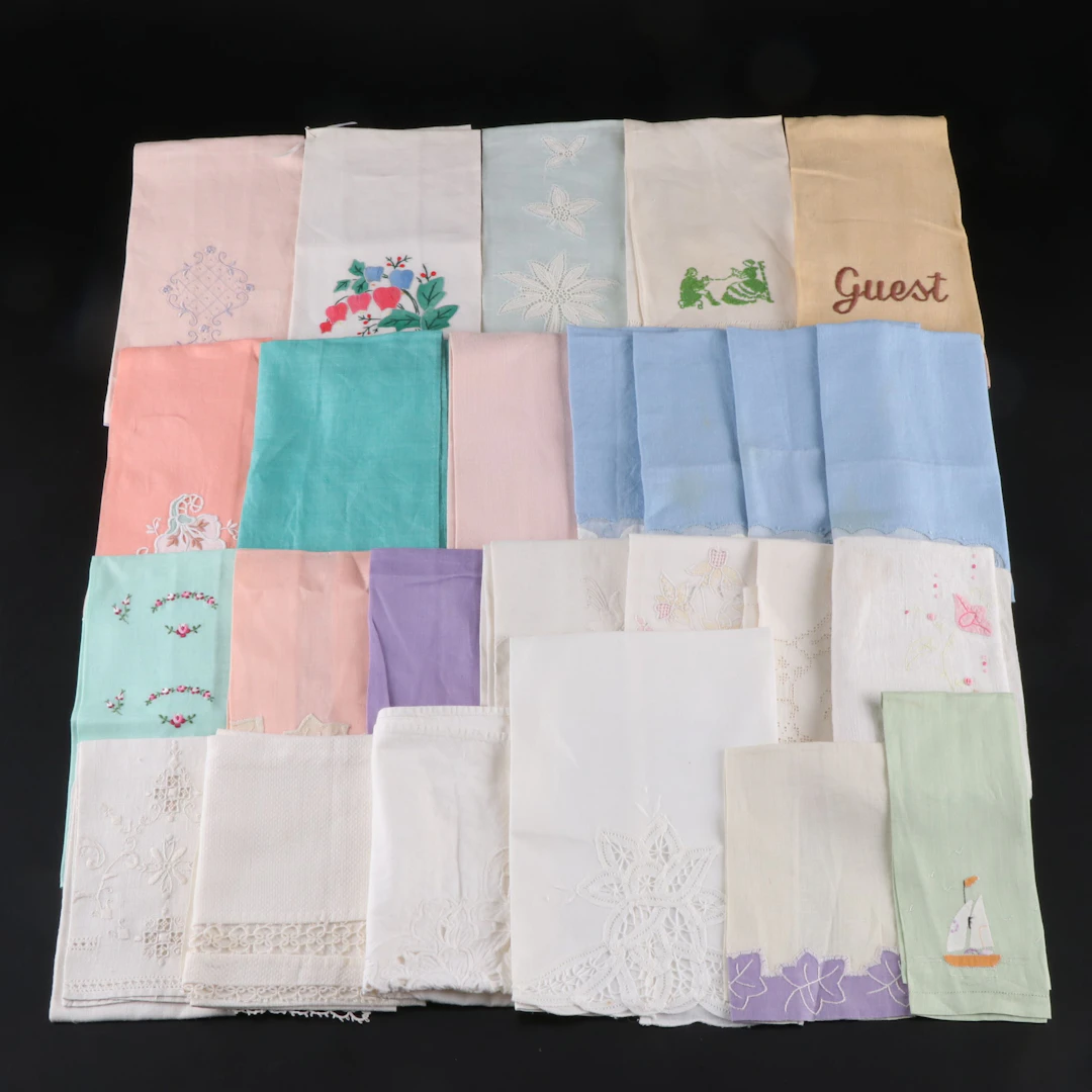 Appliqué, Hand-Embroidered and More Decorative Tea Towels