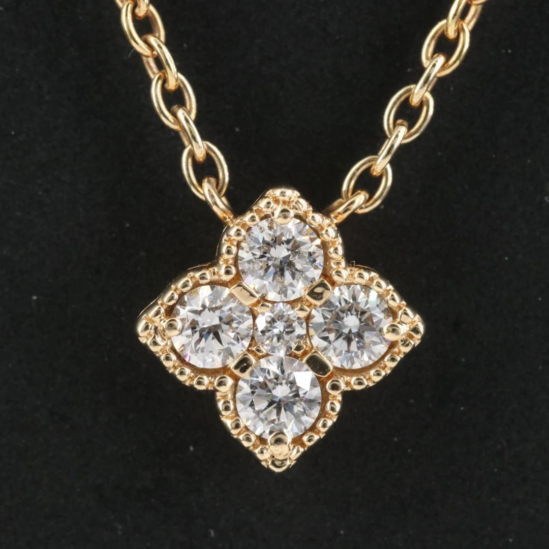 14K 0.30 CTW Diamond Quatrefoil Necklace