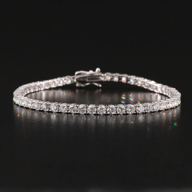 Sterling 4.68 CTW Lab Grown Diamond Line Bracelet