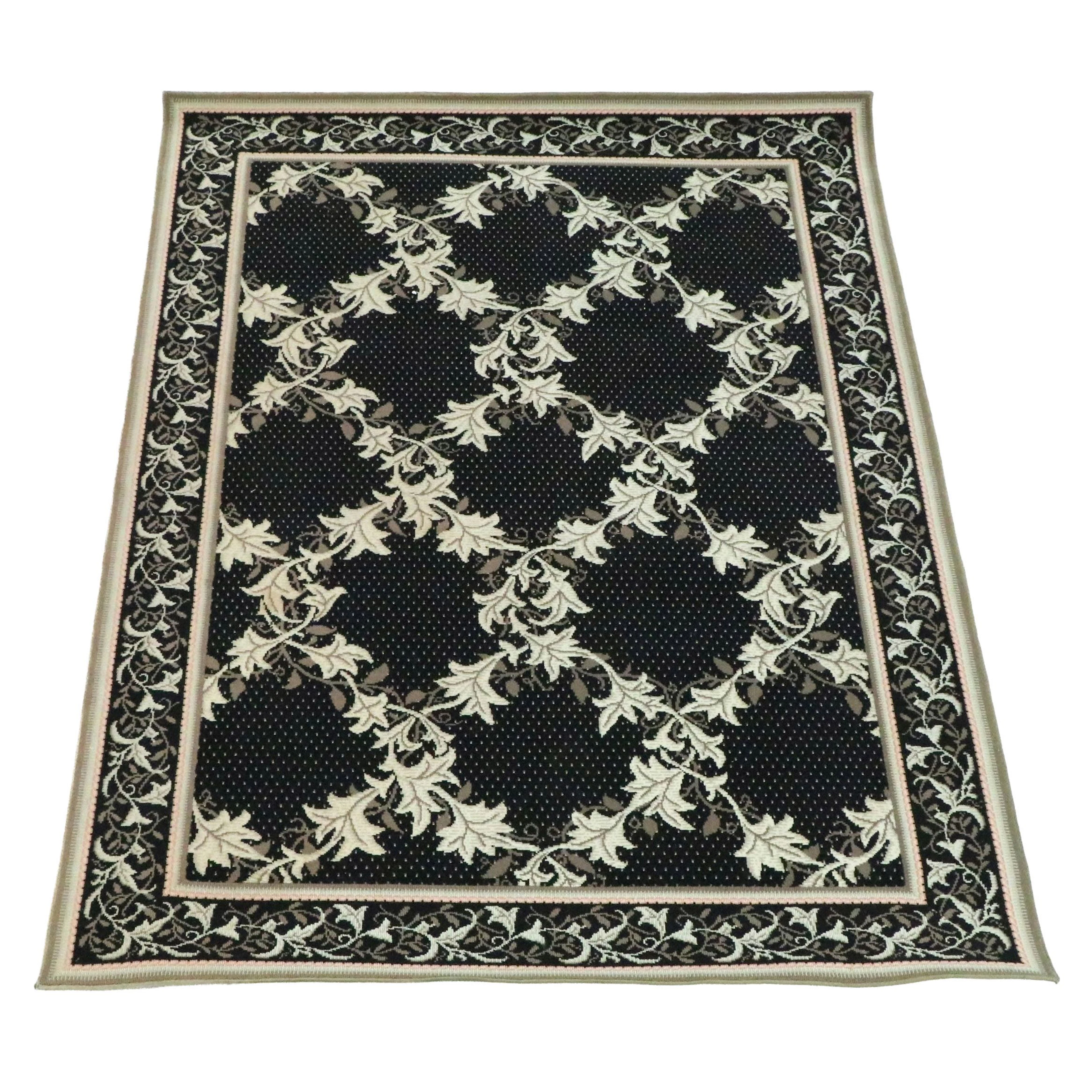 5'9 x 8'2 Machine Woven Floral Trellis Area Rug