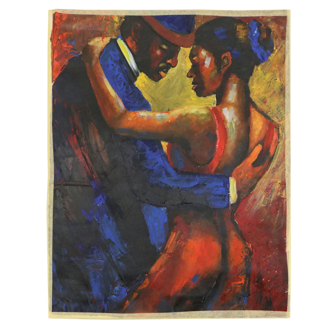 Oluwakemi Omowaire Acrylic Painting "Love Nwantinti," 21st Century