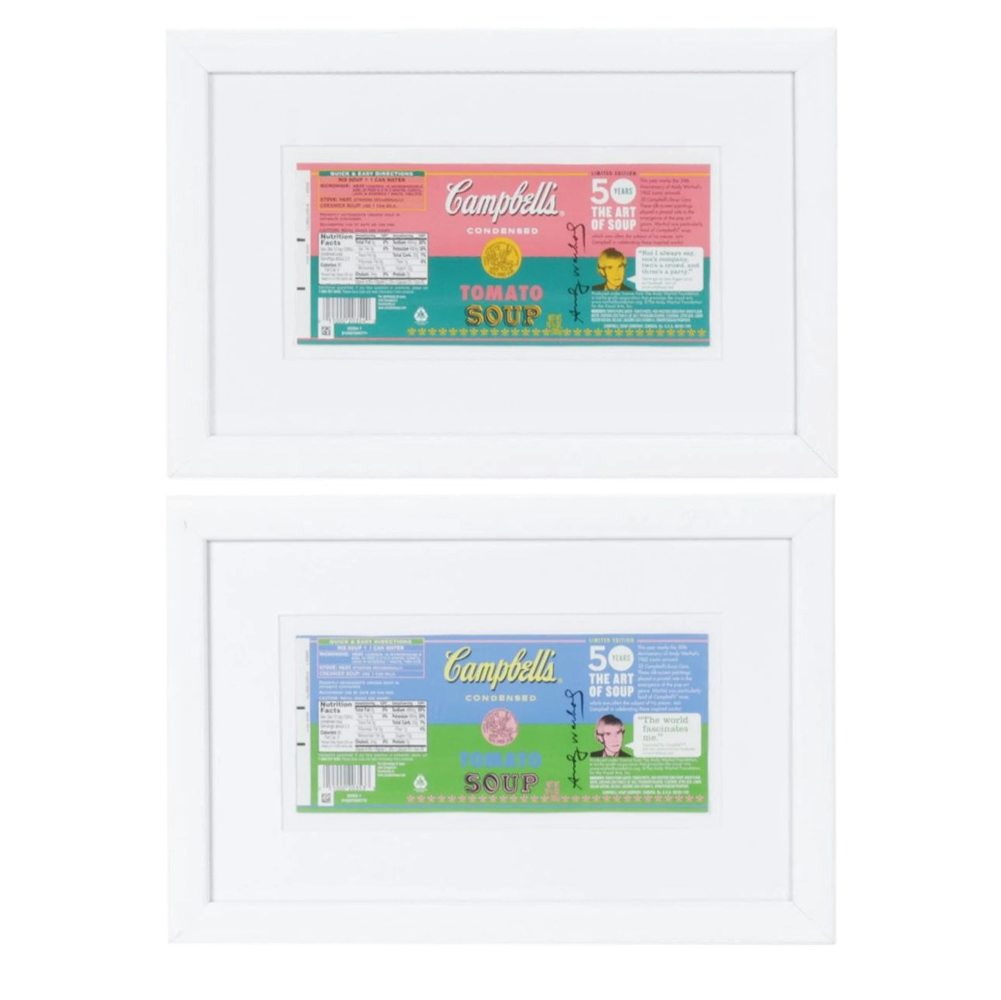 Andy Warhol Limited Edition Commemorative Campbell's Tomato Soup Can Labels