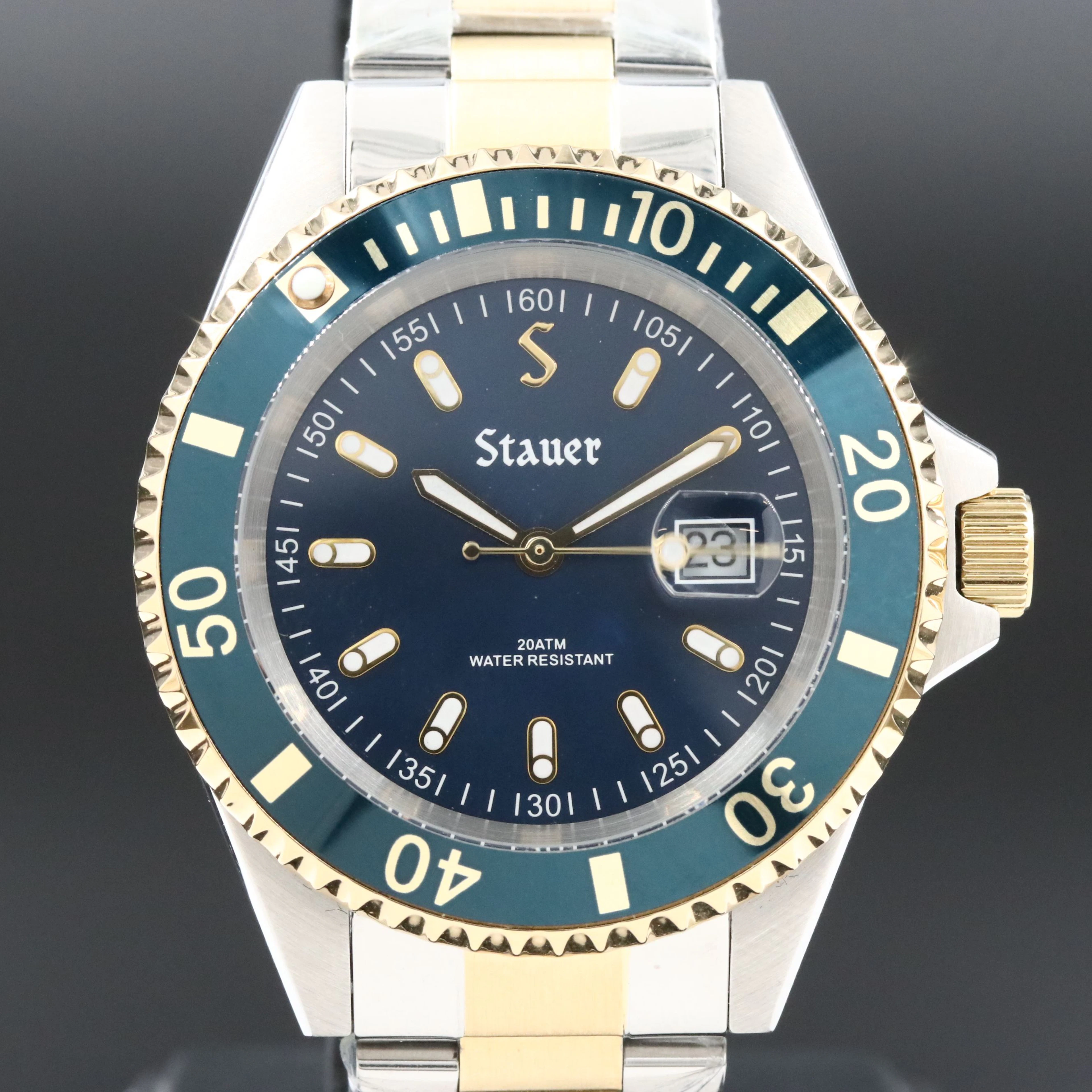 Stauer Excursion 200M Two-Tone Stainless Steel Quartz Dive Watch