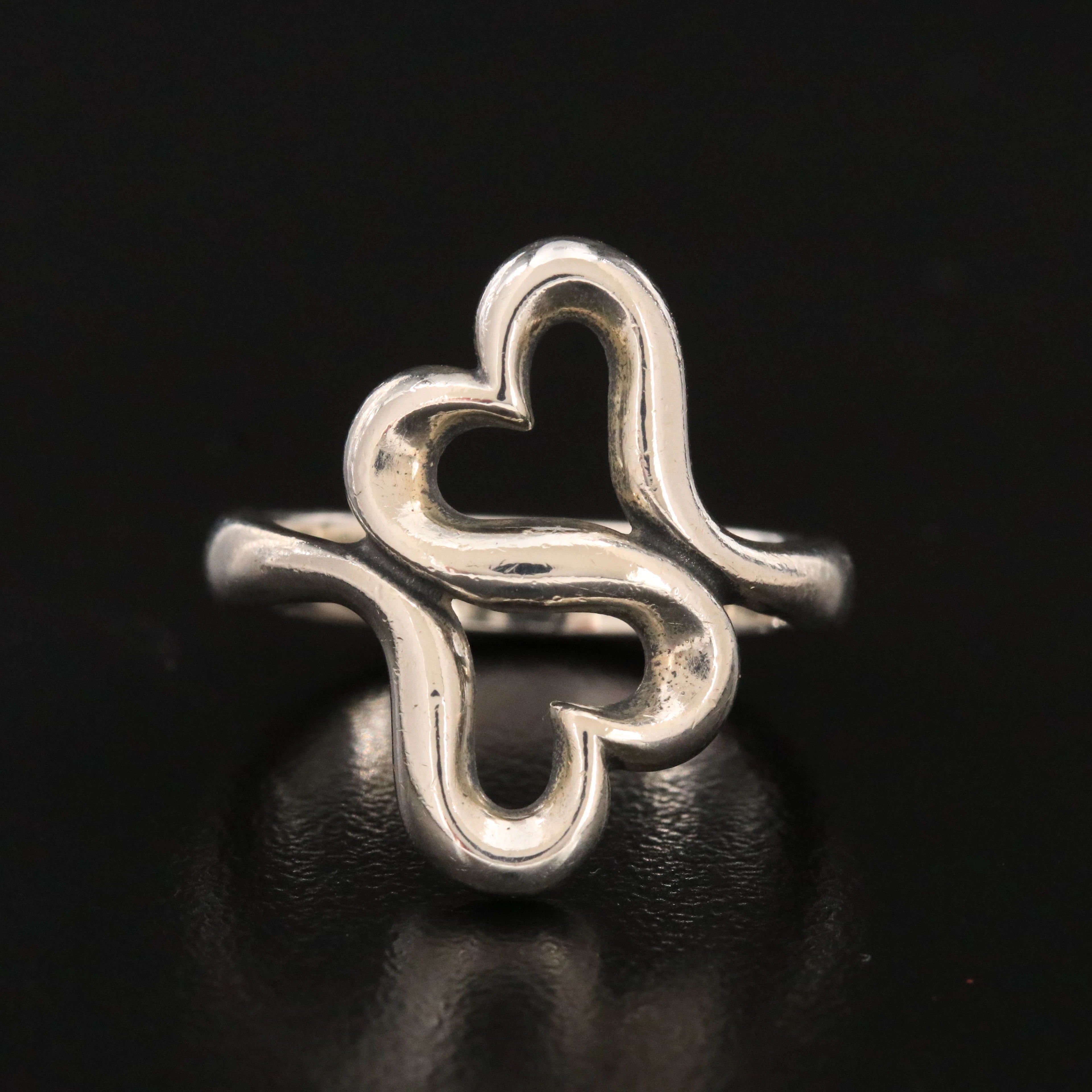 James Avery Sterling Heart to Heart Ring