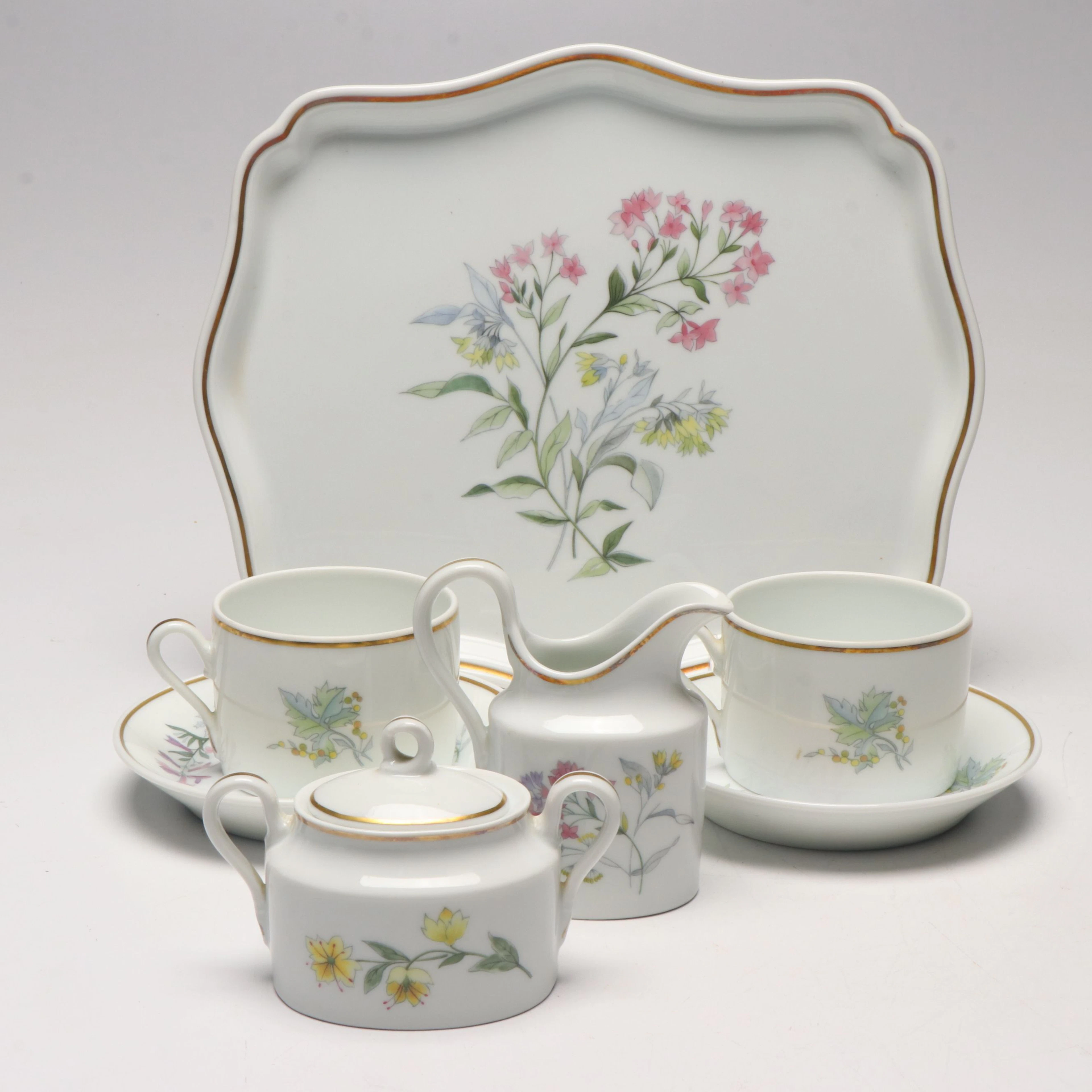 Richard Ginori "Primavera" Ceramic Partial Tea Set