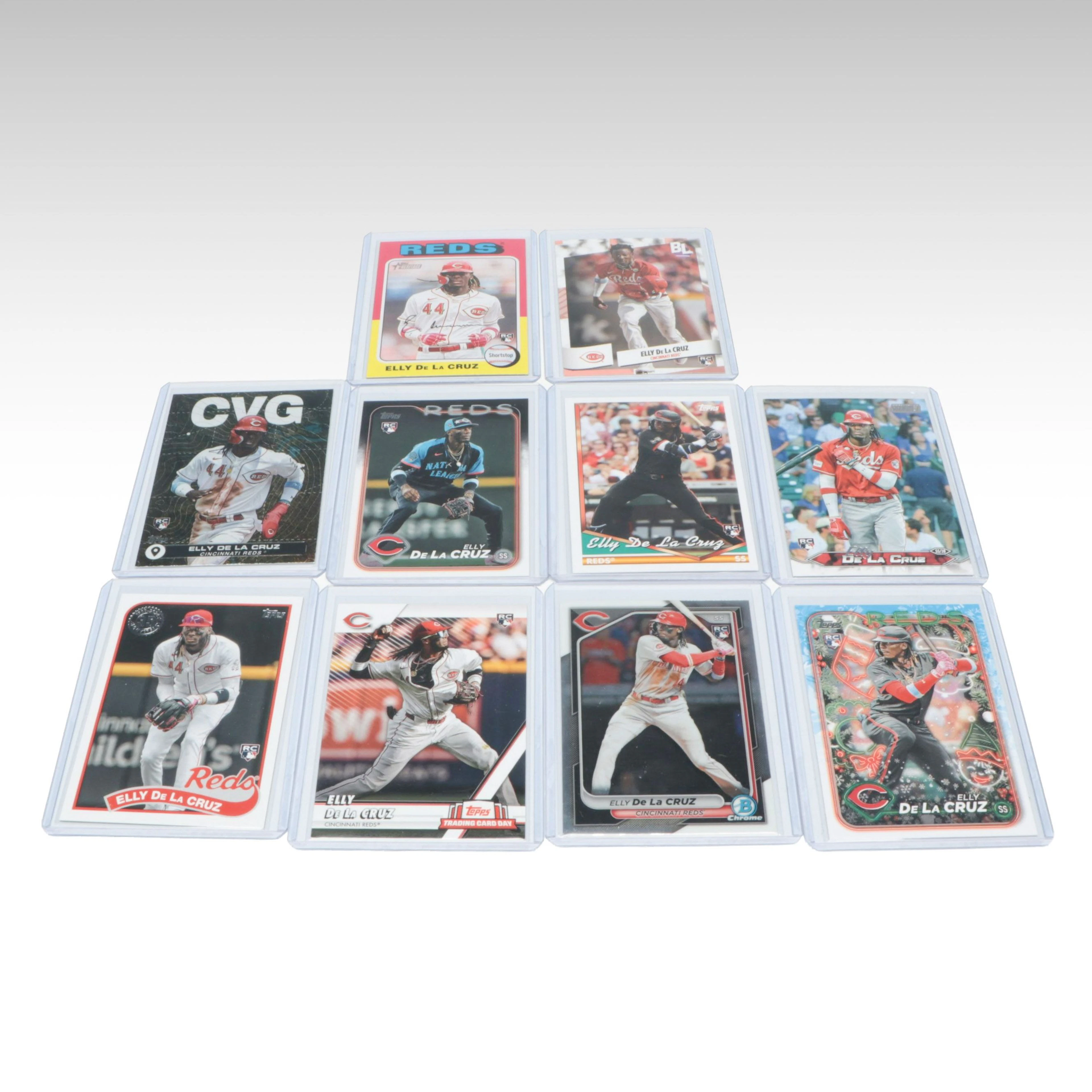 Topps Heritage and 9 Other Elly De La Cruz Cincinnati Reds Rookie